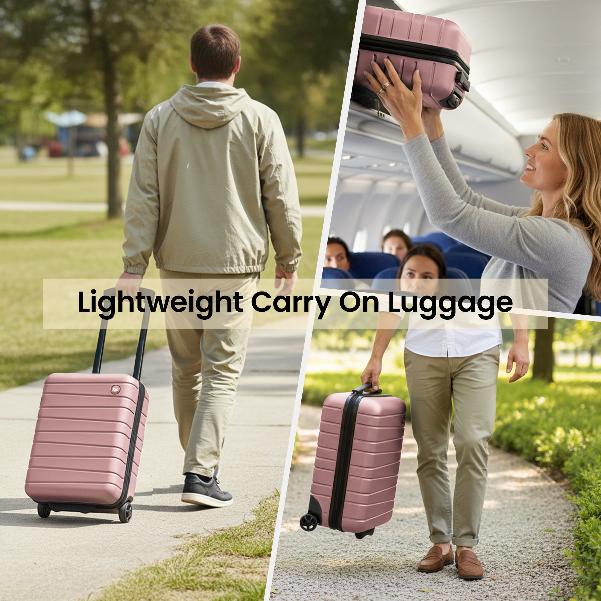 New York XPress 2538 2-PC (16/30in) ABS Hardshell Spinner, No LOCK (Keyhole), Scratch-Resistant, Lightweight Durable for Men/Women