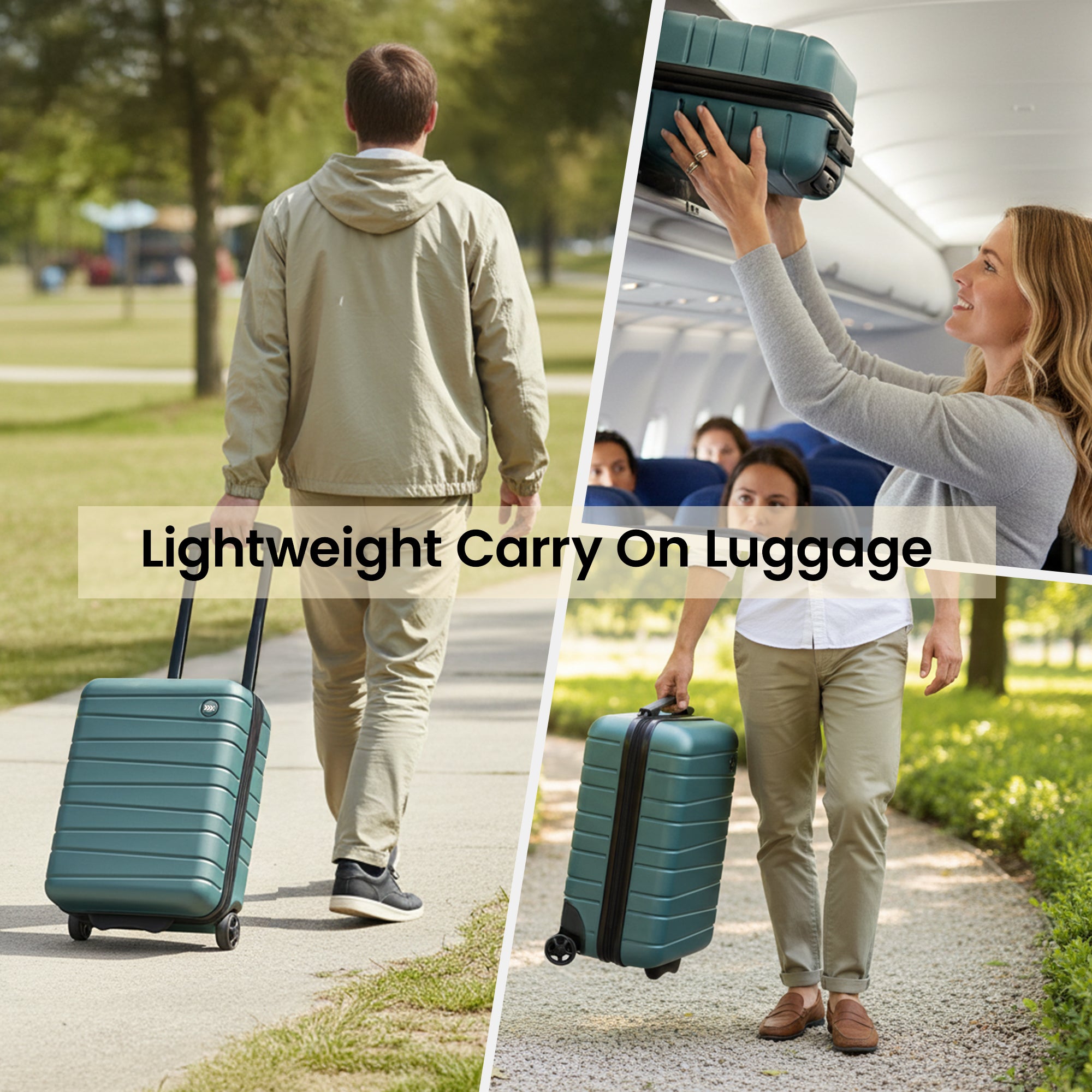 New York XPress 2538 2-PC (16/30in) ABS Hardshell Spinner, No LOCK (Keyhole), Scratch-Resistant, Lightweight Durable for Men/Women