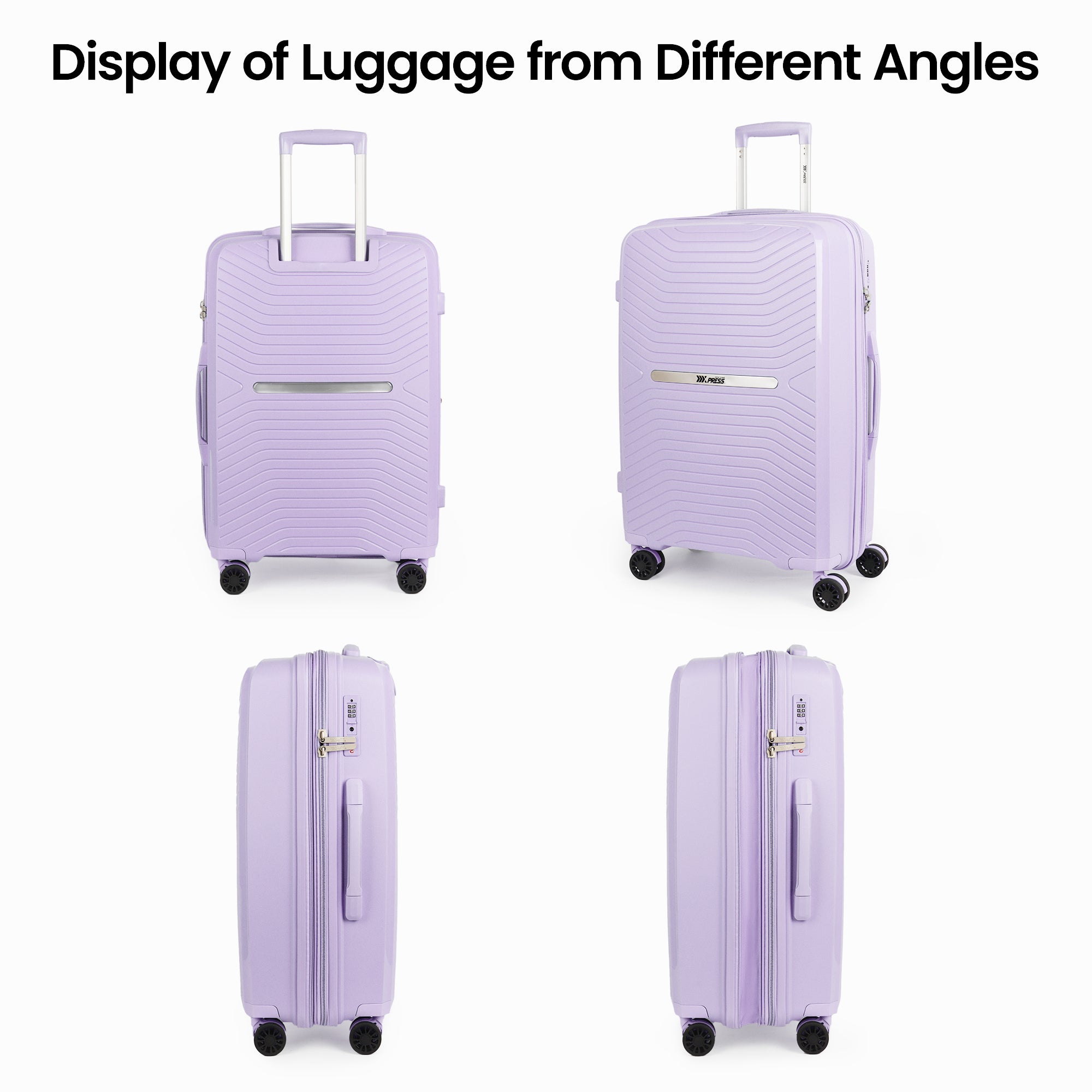 New York XPress 13804,3 Piece Luggage Set w/TSA LOCK,PC Hardside Suitcase Set w/Double Spinner Wheels,Expandable 20%,Luggage Sets,Lightweight Rolling Suitcase for Men/Women(20in/25in/29in)