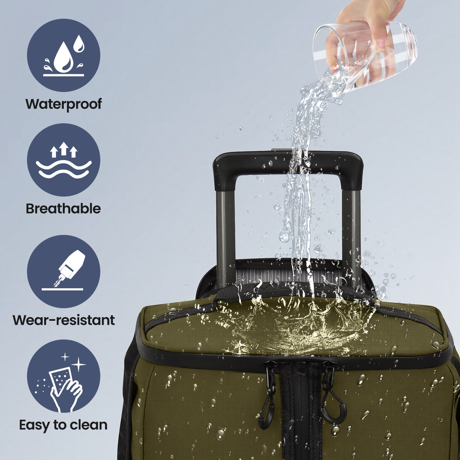 New York XPress GB-161, 2 in 1 Rolling Garment Bag with Wheels,Overnight Bags with Wheels,Rolling Duffle Bag w/Shoes Compartment