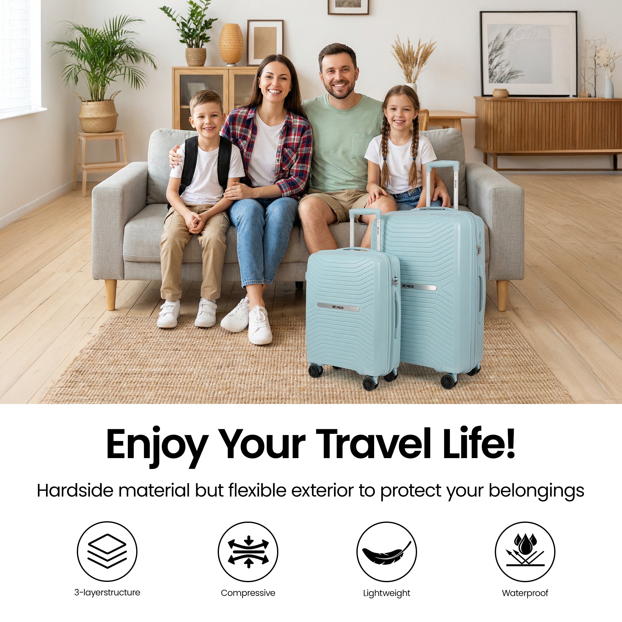 New York XPress 13804,3 Piece Luggage Set w/TSA LOCK,PC Hardside Suitcase Set w/Double Spinner Wheels,Expandable 20%,Luggage Sets,Lightweight Rolling Suitcase for Men/Women(20in/25in/29in)