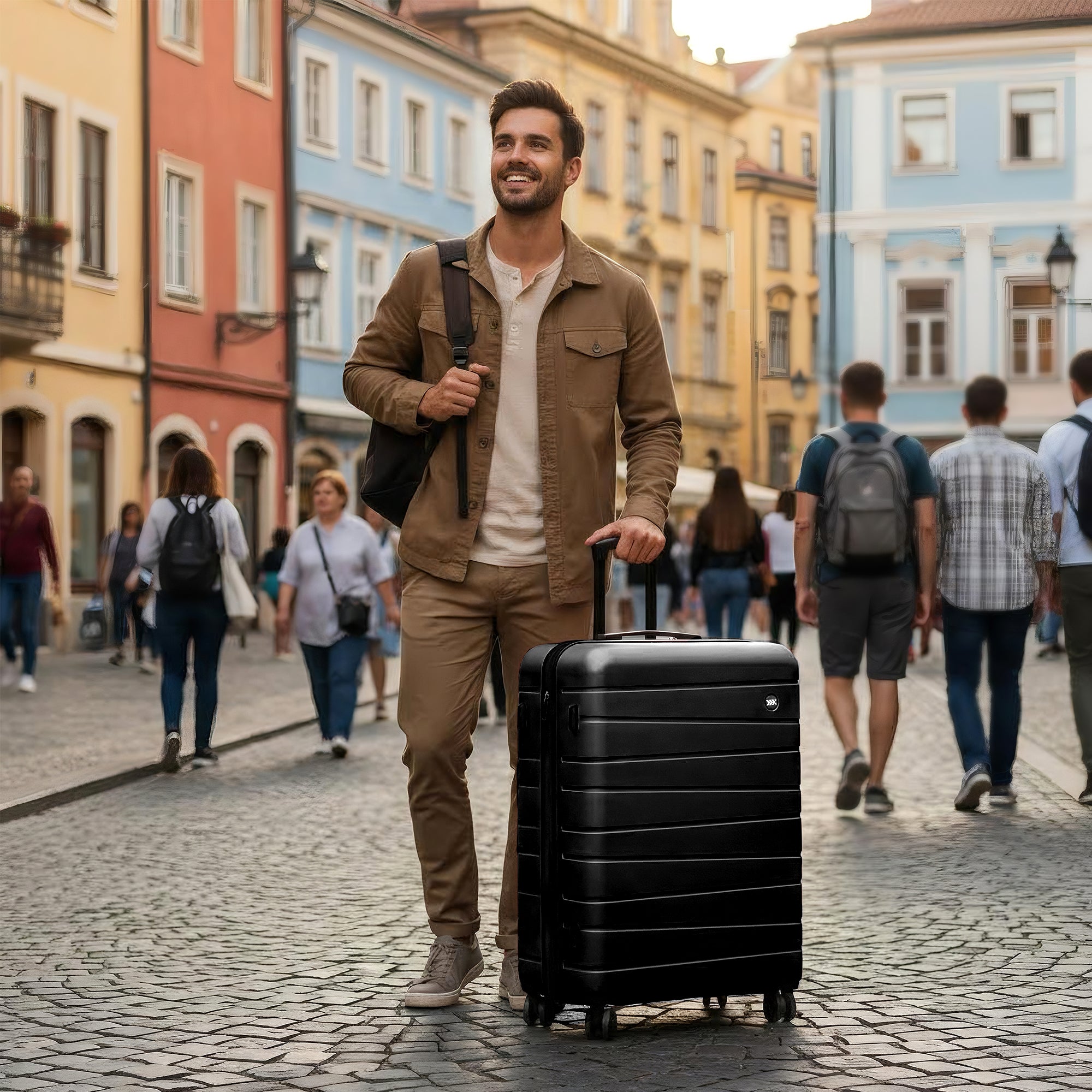 New York XPress 2538 2-PC (16/30in) ABS Hardshell Spinner, No LOCK (Keyhole), Scratch-Resistant, Lightweight Durable for Men/Women
