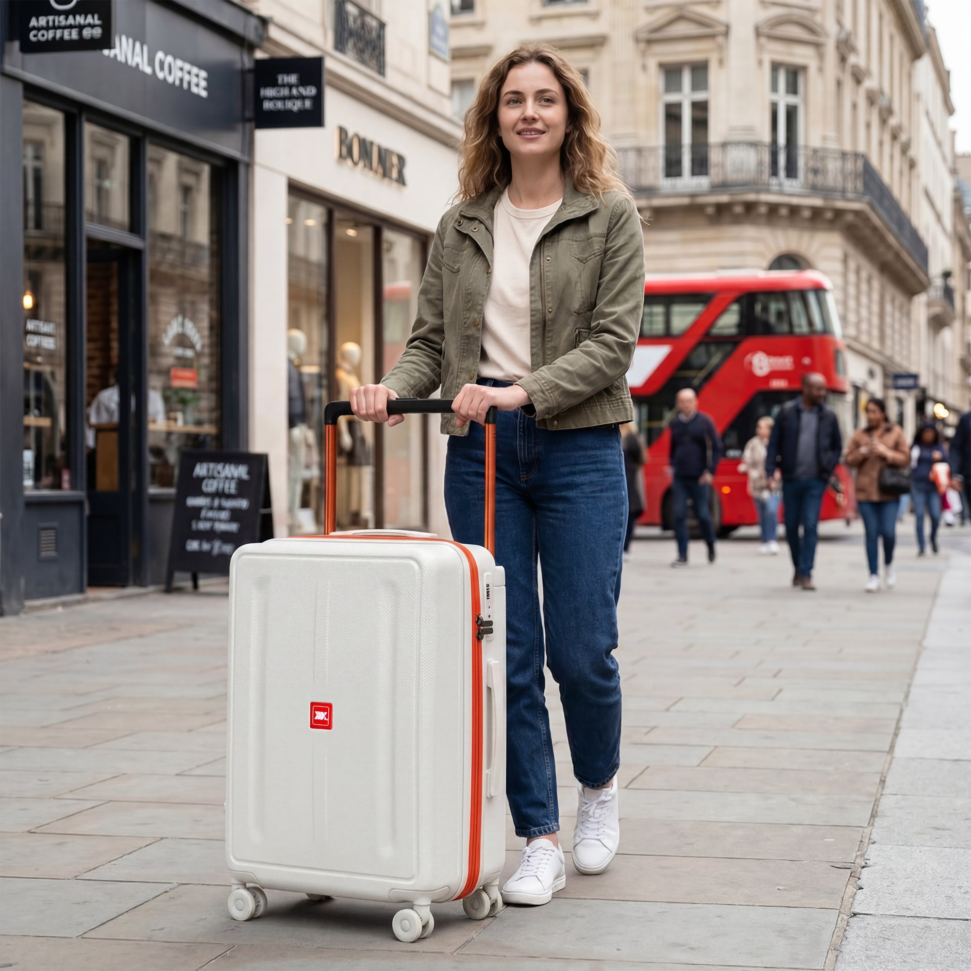 New York XPress LP-13803,3-Piece PC Hardshell Luggage, Expandable 20%, Spinner Wheels, TSA Lock, Wide Handle(20in/26in30in)