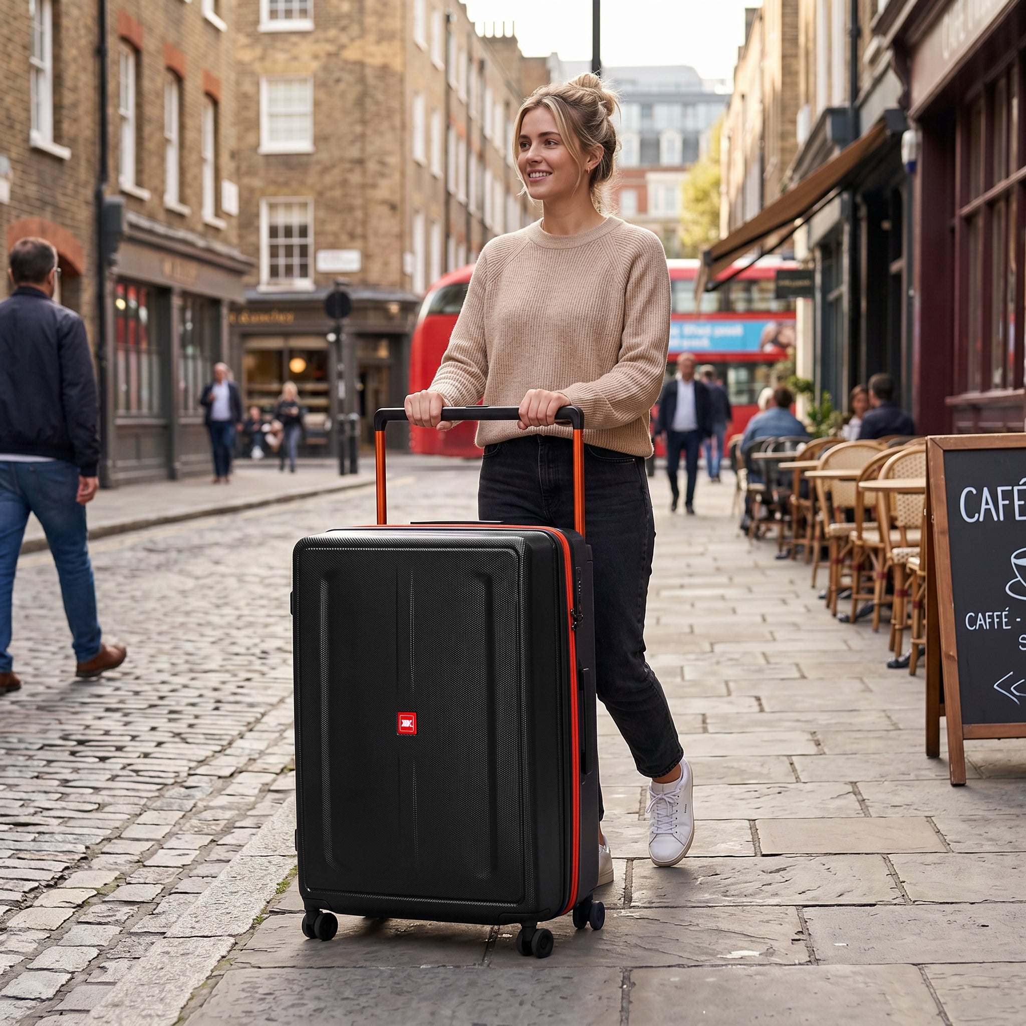 New York XPress LP-13803,3-Piece PC Hardshell Luggage, Expandable 20%, Spinner Wheels, TSA Lock, Wide Handle(20in/26in30in)