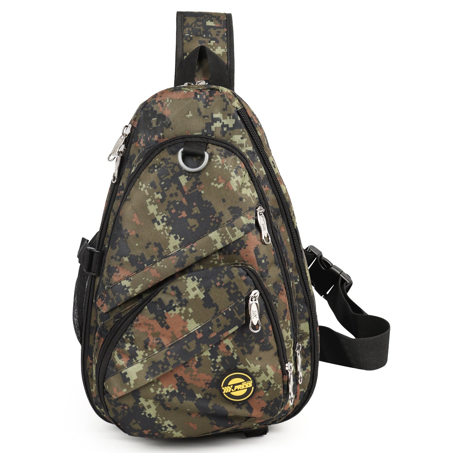 New York XPress Camouflage Crossbody Sling Bags for Men/Women w/Adjustable Strap,Expandable 14–25L,for Sports Hiking Daypack