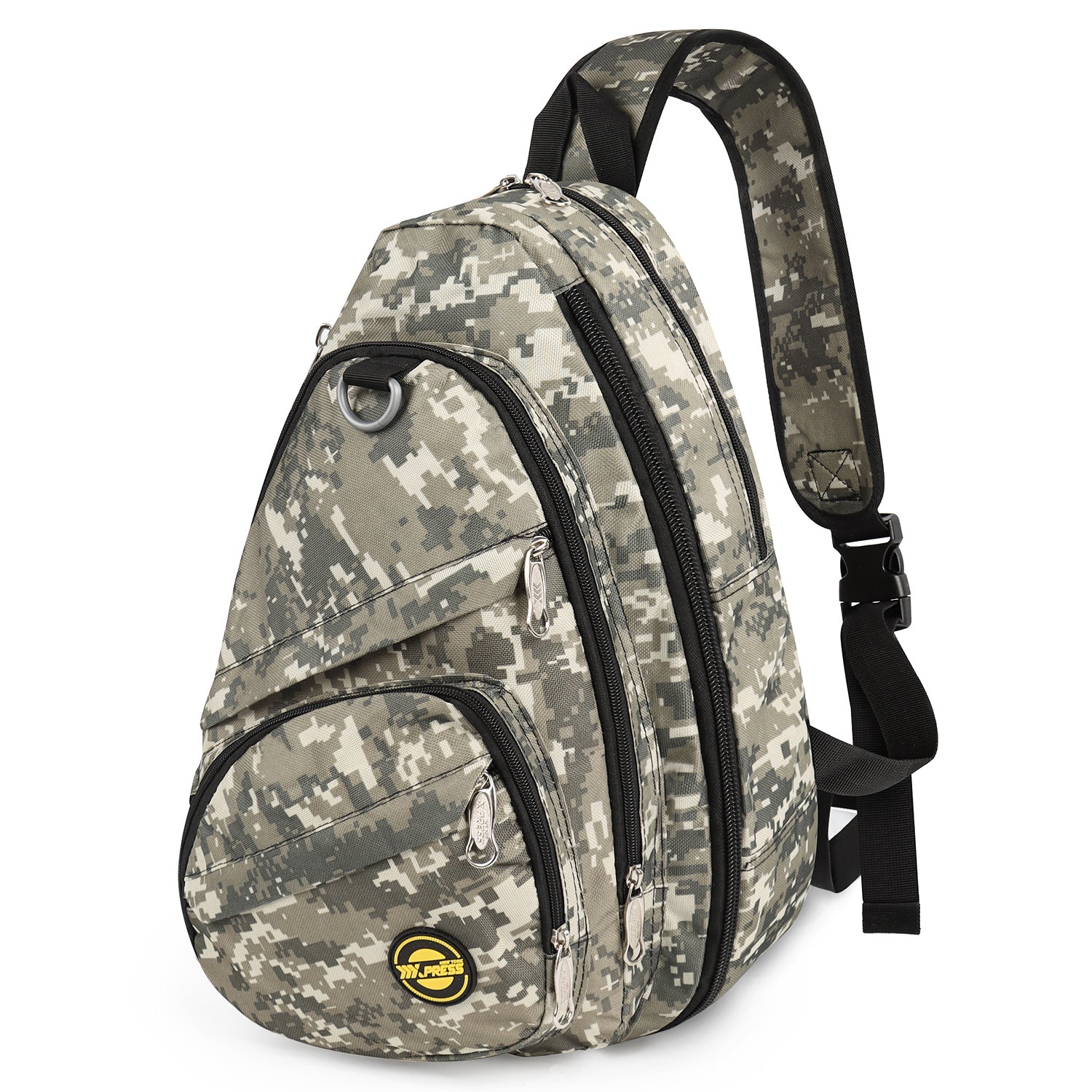 New York XPress Camouflage Crossbody Sling Bags for Men/Women w/Adjustable Strap,Expandable 14–25L,for Sports Hiking Daypack