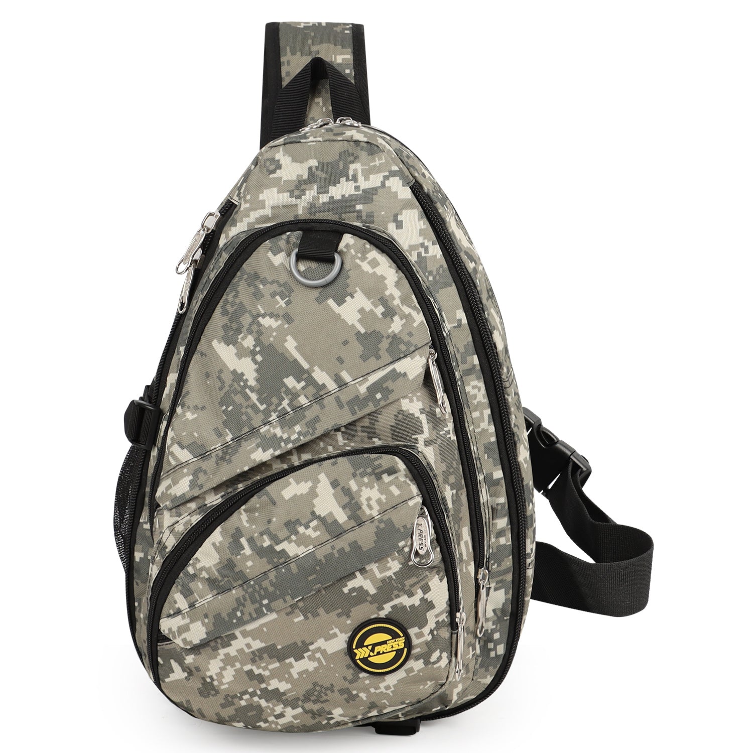 New York XPress Camouflage Crossbody Sling Bags for Men/Women w/Adjustable Strap,Expandable 14–25L,for Sports Hiking Daypack