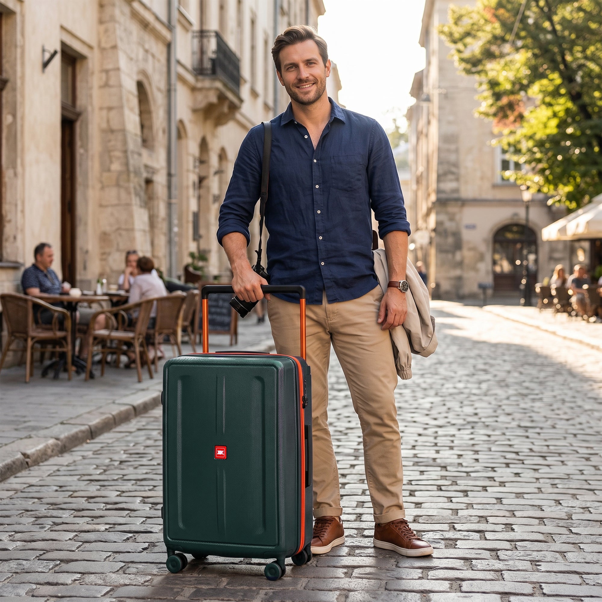 New York XPress LP-13803,3-Piece PC Hardshell Luggage, Expandable 20%, Spinner Wheels, TSA Lock, Wide Handle(20in/26in30in)