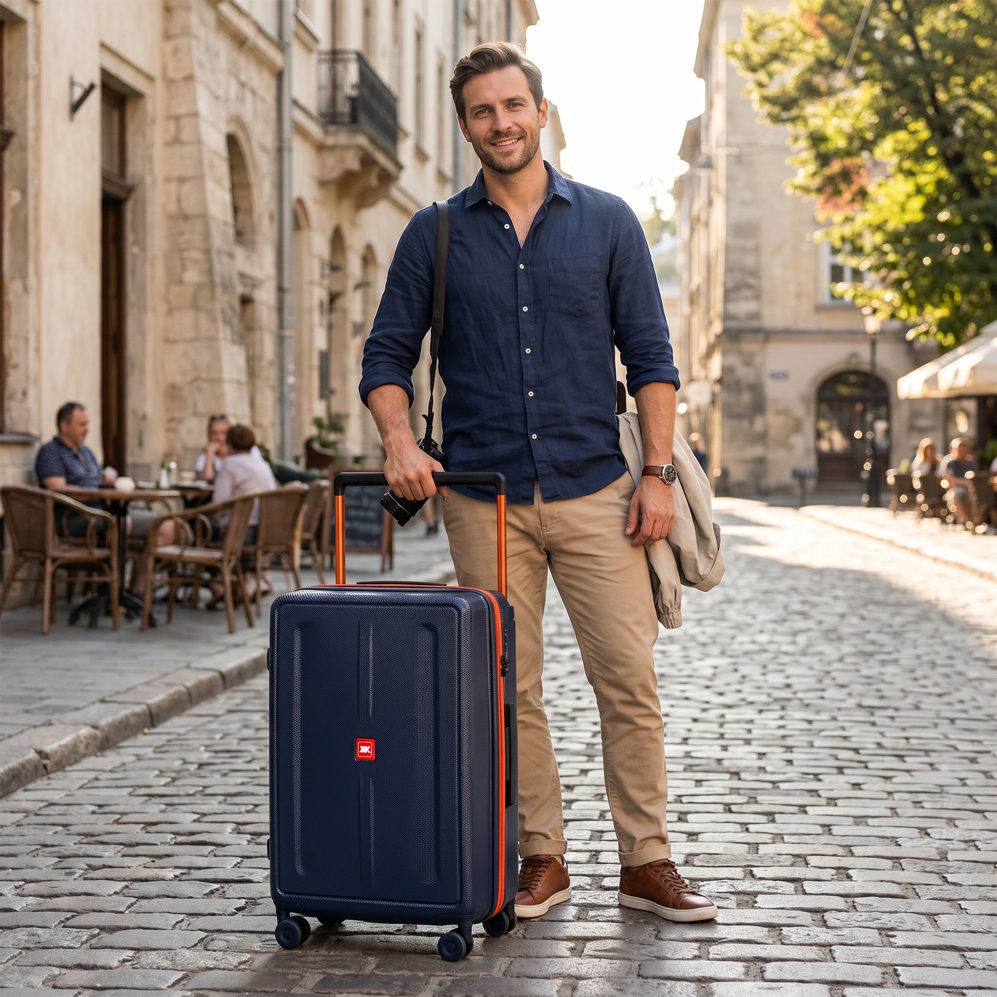 New York XPress LP-13803,3-Piece PC Hardshell Luggage, Expandable 20%, Spinner Wheels, TSA Lock, Wide Handle(20in/26in30in)