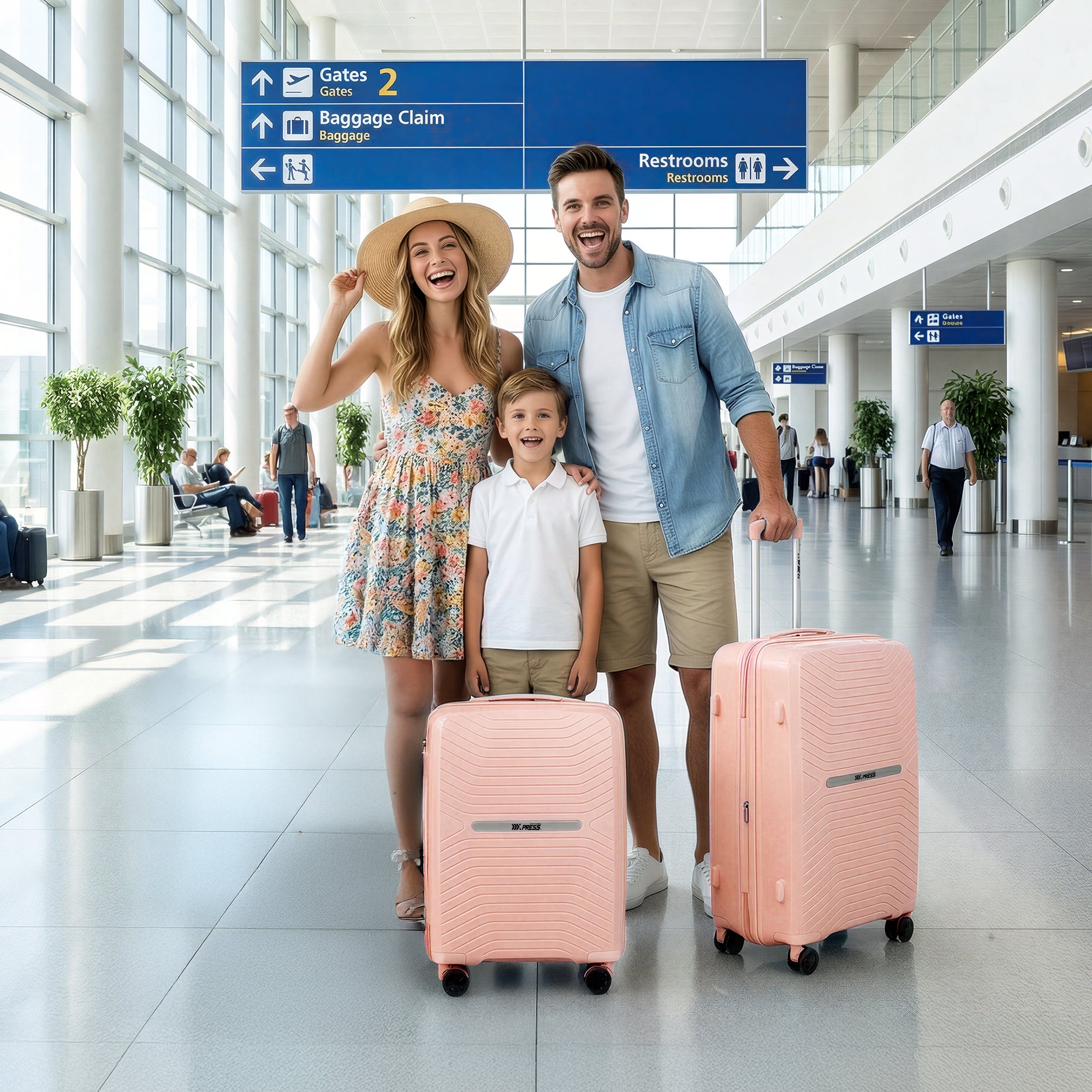 New York XPress 13804,3 Piece Luggage Set w/TSA LOCK,PC Hardside Suitcase Set w/Double Spinner Wheels,Expandable 20%,Luggage Sets,Lightweight Rolling Suitcase for Men/Women(20in/25in/29in)