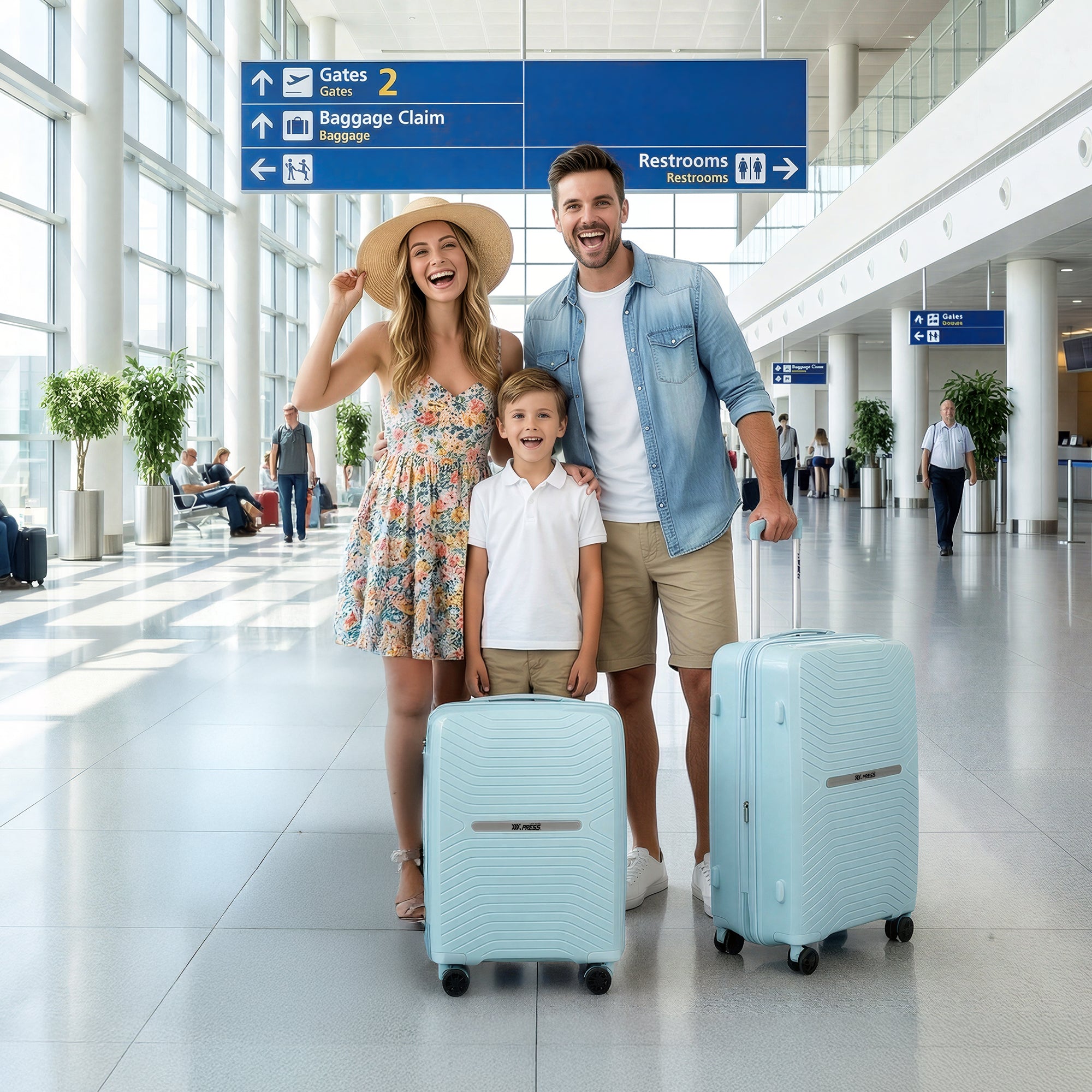 New York XPress 13804,3 Piece Luggage Set w/TSA LOCK,PC Hardside Suitcase Set w/Double Spinner Wheels,Expandable 20%,Luggage Sets,Lightweight Rolling Suitcase for Men/Women(20in/25in/29in)