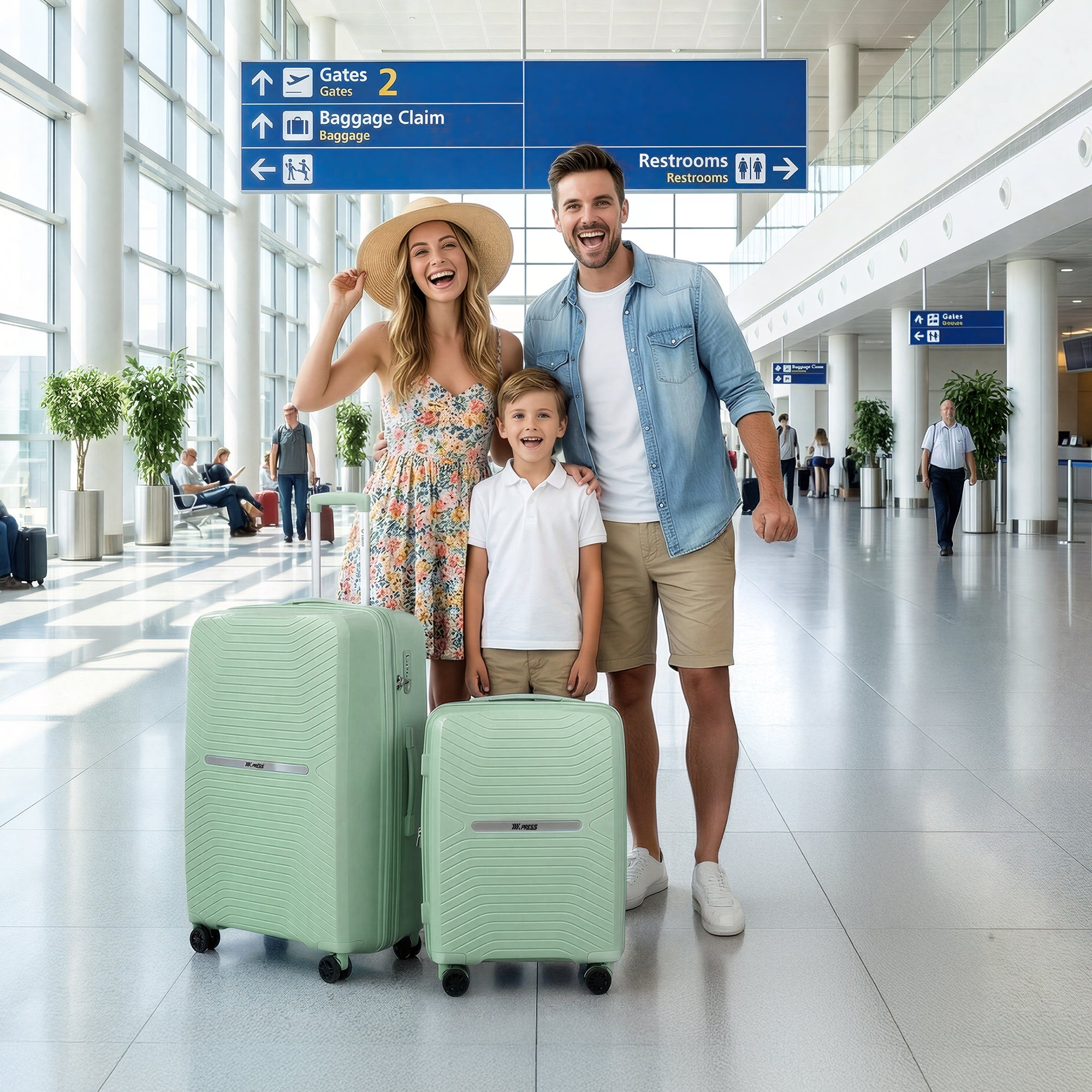 New York XPress 13804,3 Piece Luggage Set w/TSA LOCK,PC Hardside Suitcase Set w/Double Spinner Wheels,Expandable 20%,Luggage Sets,Lightweight Rolling Suitcase for Men/Women(20in/25in/29in)