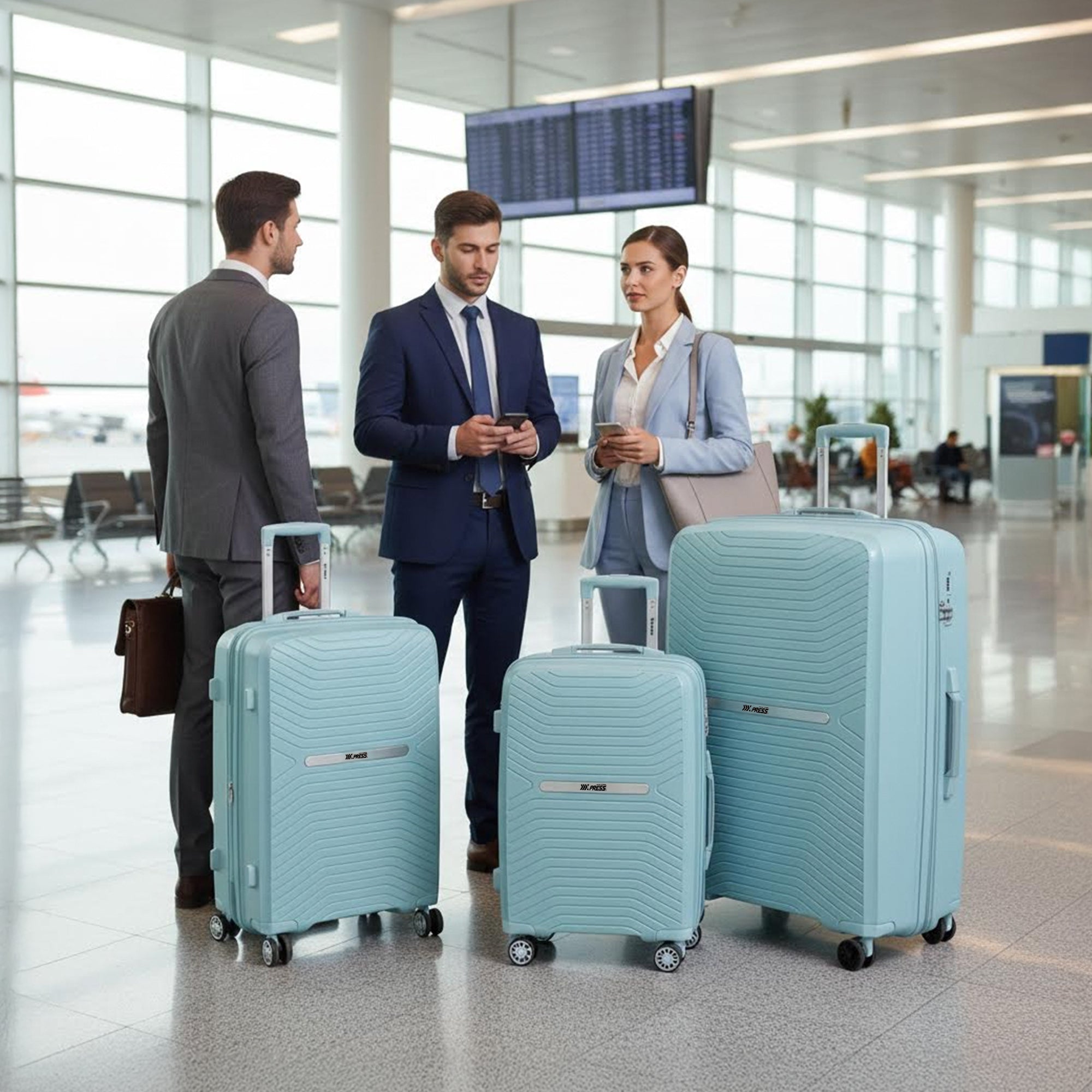 New York XPress 13804,3 Piece Luggage Set w/TSA LOCK,PC Hardside Suitcase Set w/Double Spinner Wheels,Expandable 20%,Luggage Sets,Lightweight Rolling Suitcase for Men/Women(20in/25in/29in)