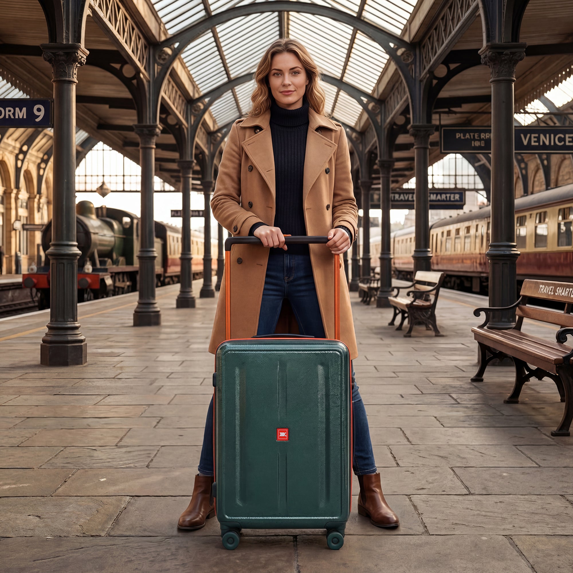 New York XPress LP-13803,3-Piece PC Hardshell Luggage, Expandable 20%, Spinner Wheels, TSA Lock, Wide Handle(20in/26in30in)