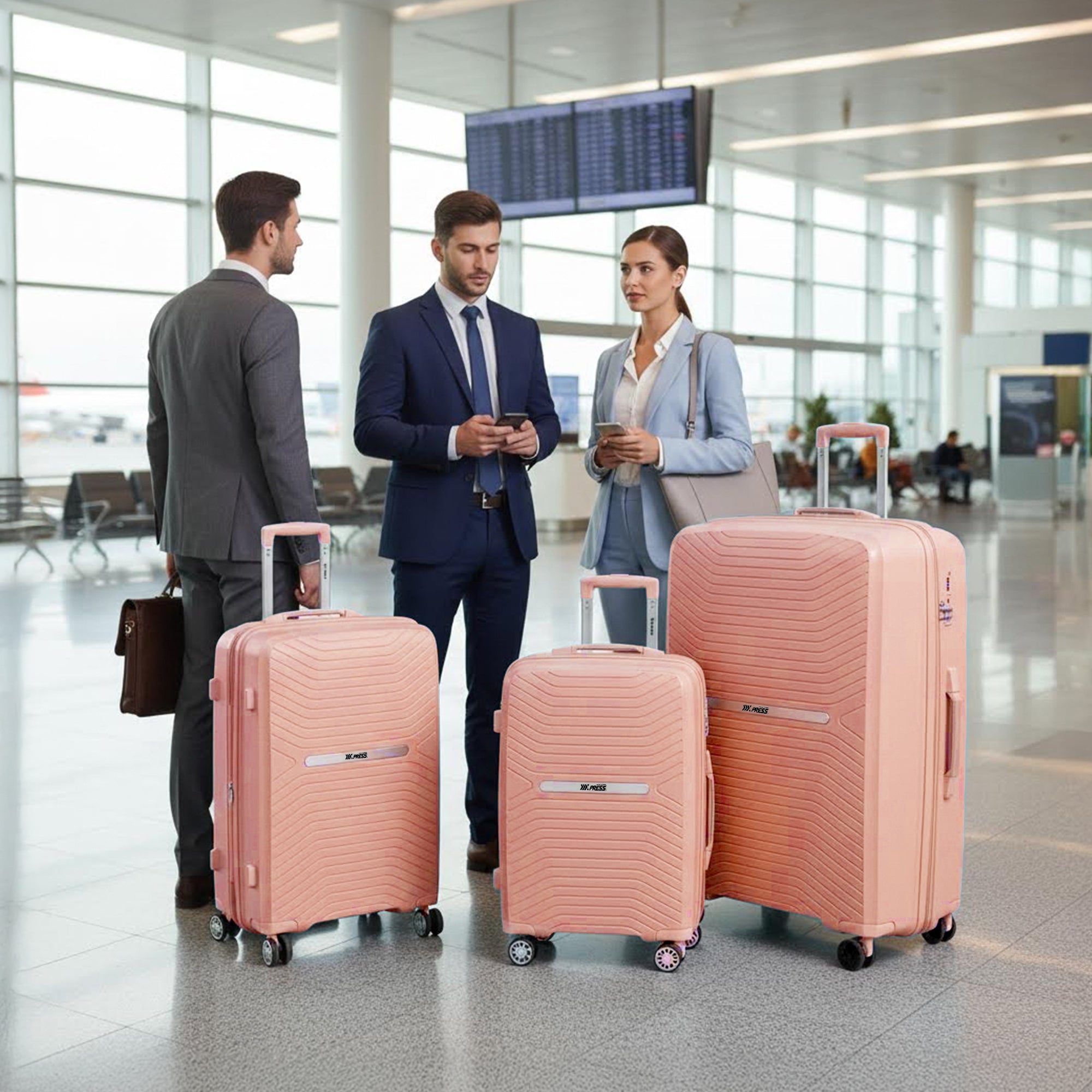 New York XPress 13804,3 Piece Luggage Set w/TSA LOCK,PC Hardside Suitcase Set w/Double Spinner Wheels,Expandable 20%,Luggage Sets,Lightweight Rolling Suitcase for Men/Women(20in/25in/29in)