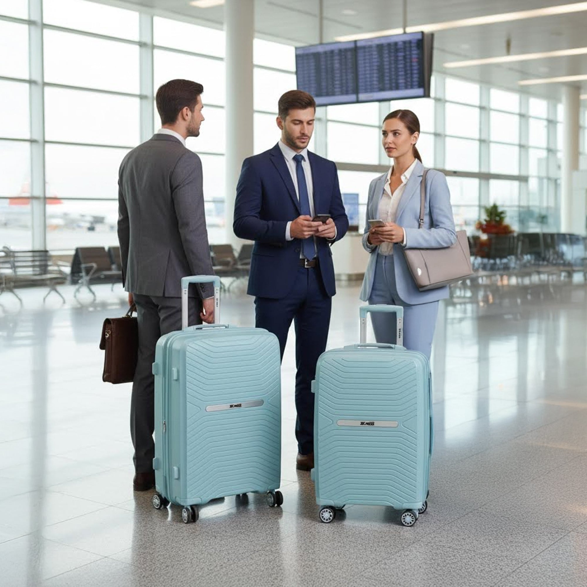 New York XPress 13804,3 Piece Luggage Set w/TSA LOCK,PC Hardside Suitcase Set w/Double Spinner Wheels,Expandable 20%,Luggage Sets,Lightweight Rolling Suitcase for Men/Women(20in/25in/29in)