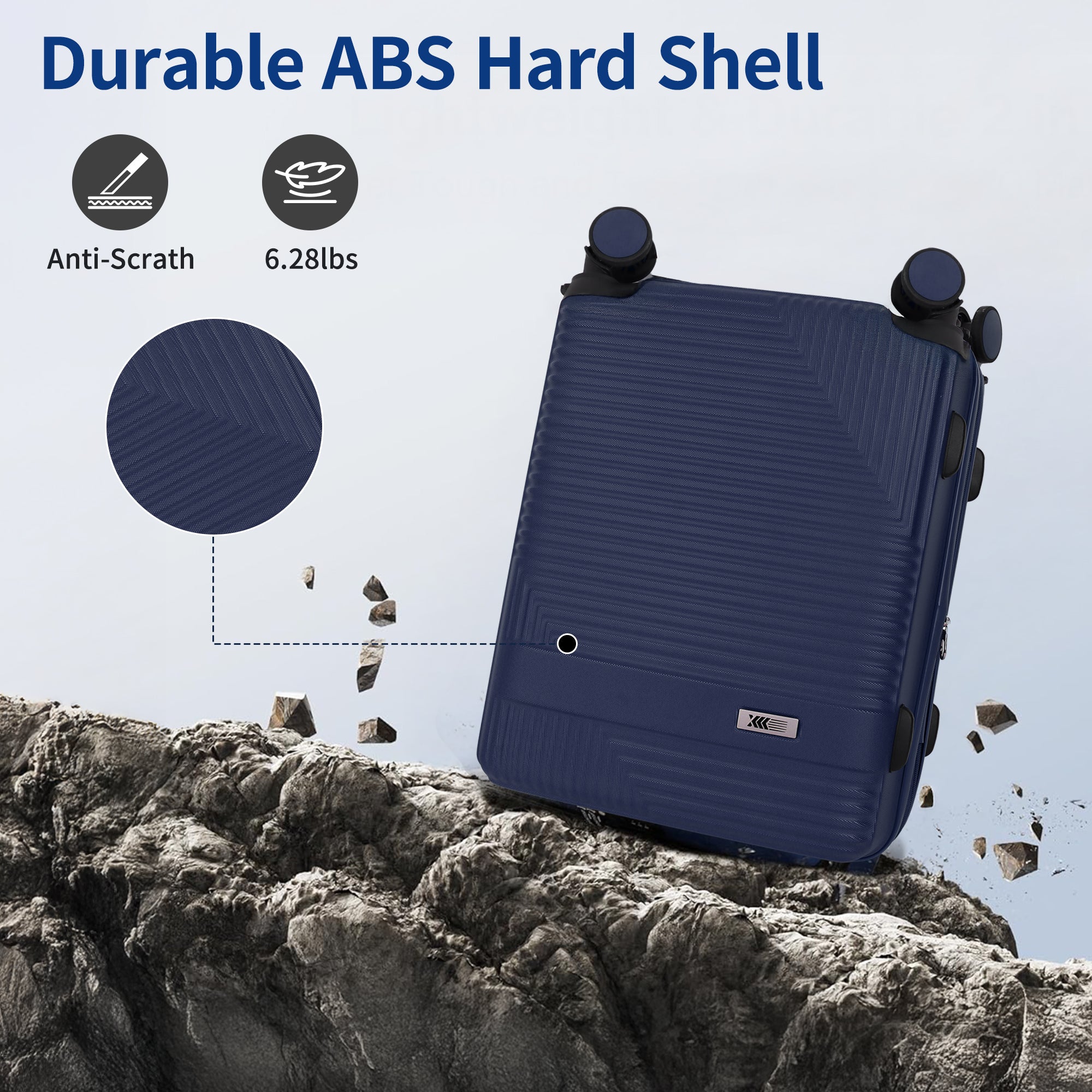 NEW YORK XPRESS WD-588-20" Hardside Carry-On Luggage for Airplane,Hardshell Suitcase with 8 Spinner Wheels