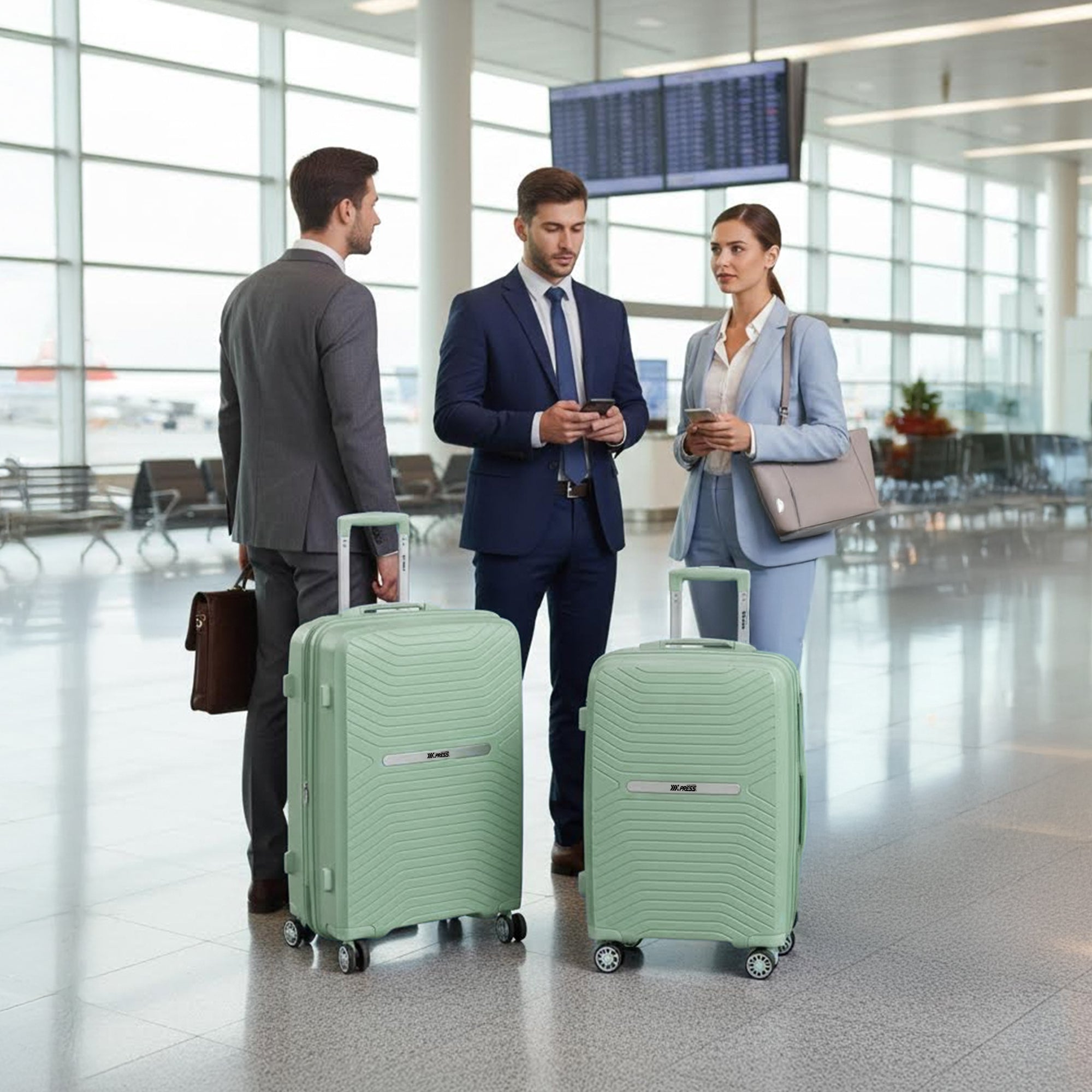 New York XPress 13804,3 Piece Luggage Set w/TSA LOCK,PC Hardside Suitcase Set w/Double Spinner Wheels,Expandable 20%,Luggage Sets,Lightweight Rolling Suitcase for Men/Women(20in/25in/29in)
