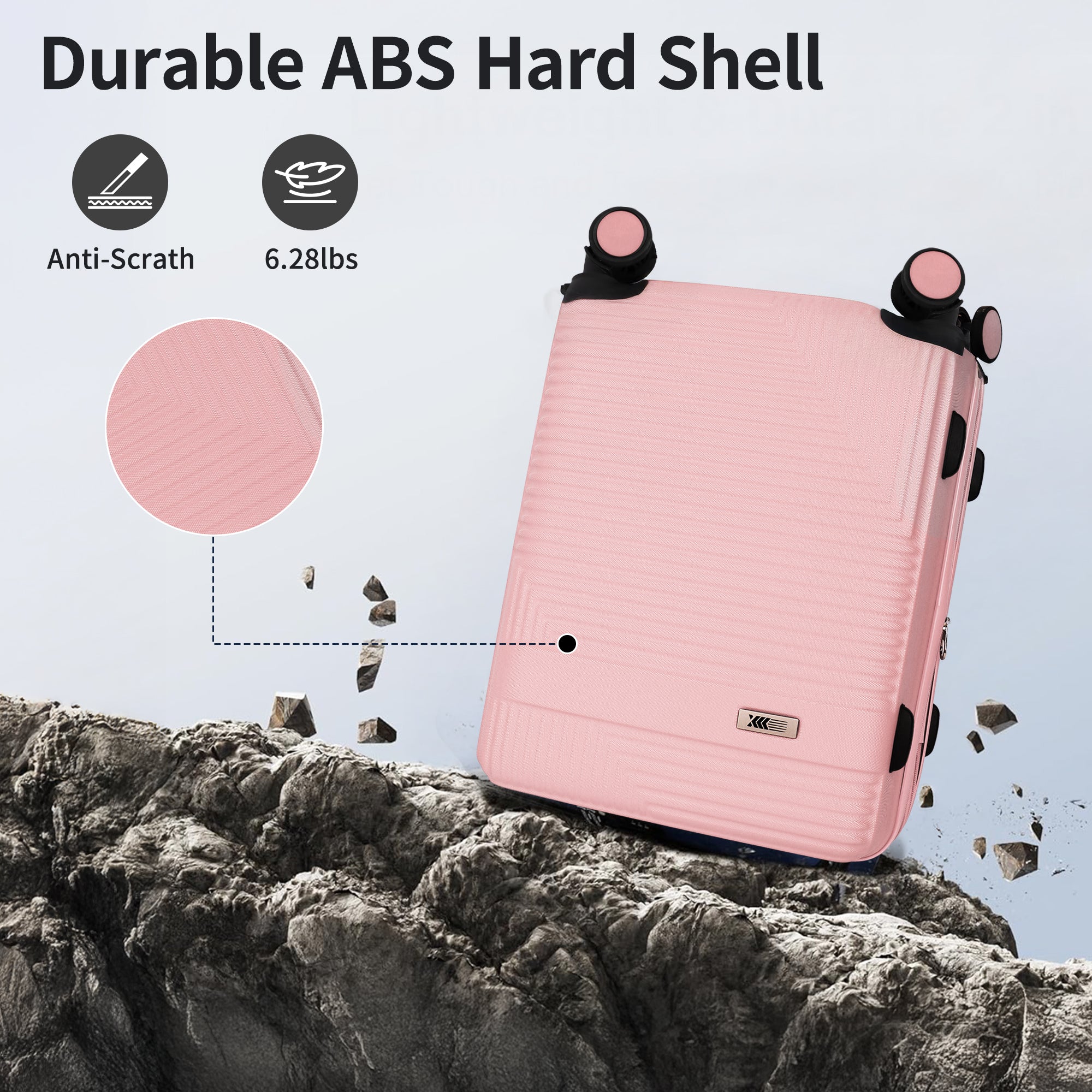 NEW YORK XPRESS WD-588-20" Hardside Carry-On Luggage for Airplane,Hardshell Suitcase with 8 Spinner Wheels