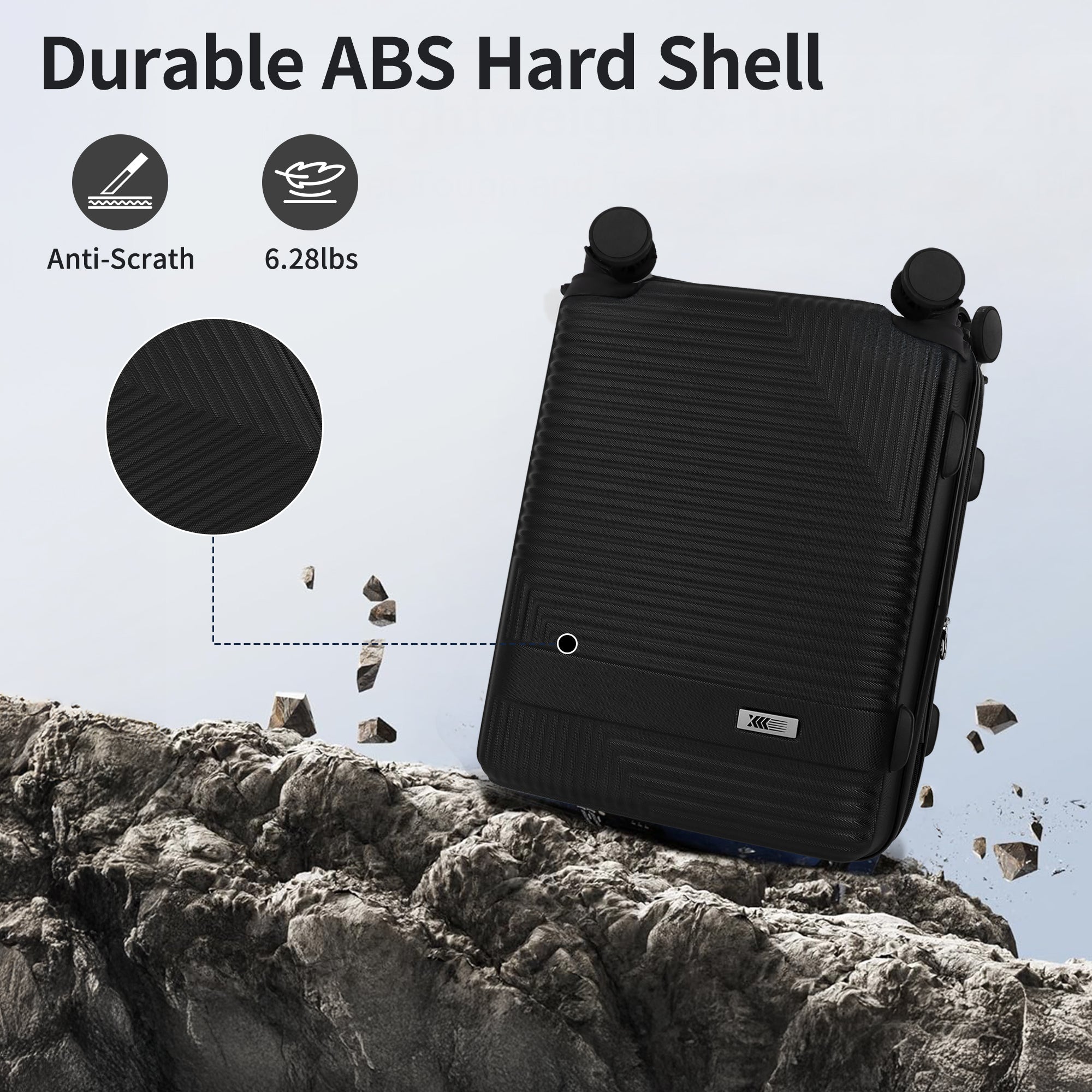 NEW YORK XPRESS WD-588-20" Hardside Carry-On Luggage for Airplane,Hardshell Suitcase with 8 Spinner Wheels