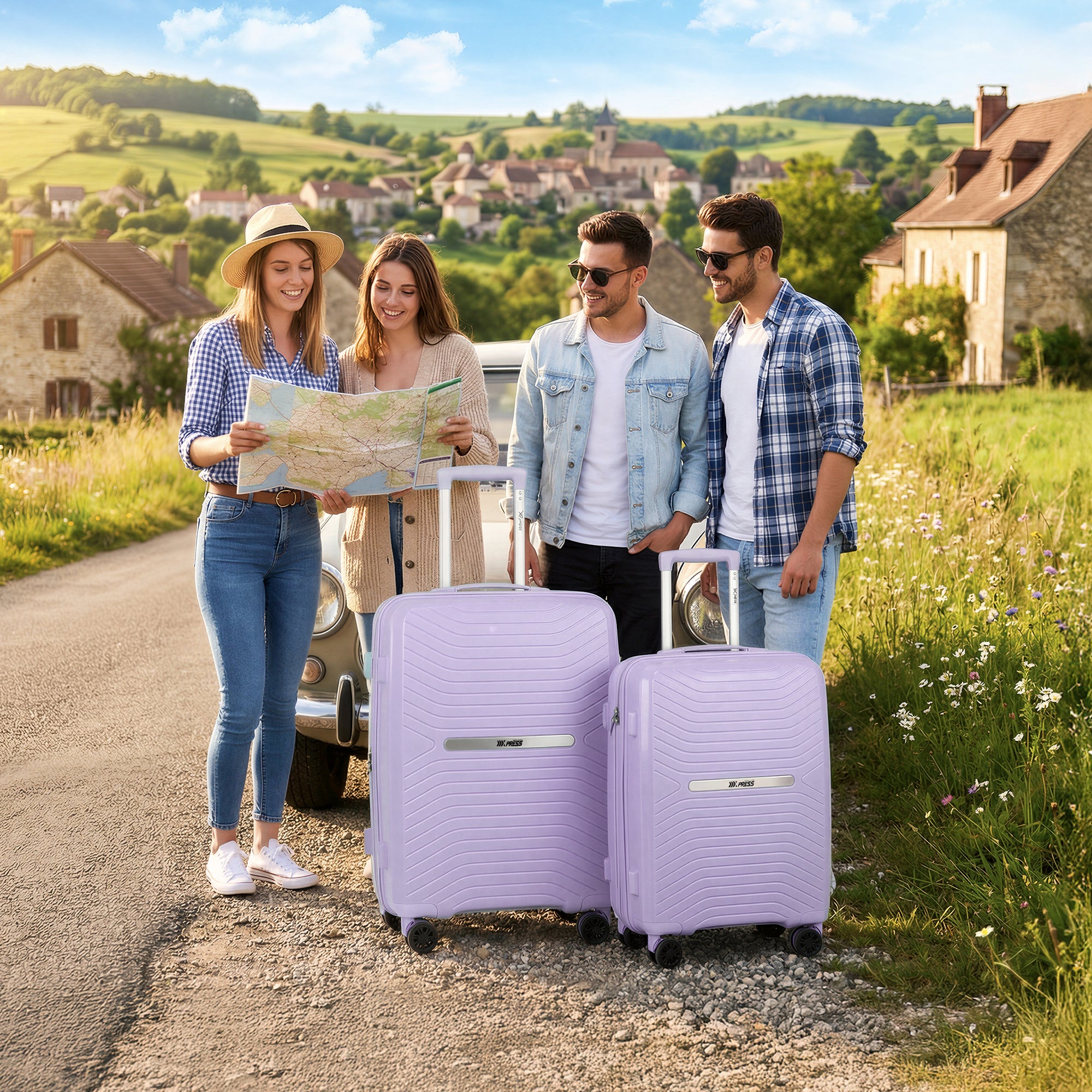 New York XPress 13804,3 Piece Luggage Set w/TSA LOCK,PC Hardside Suitcase Set w/Double Spinner Wheels,Expandable 20%,Luggage Sets,Lightweight Rolling Suitcase for Men/Women(20in/25in/29in)
