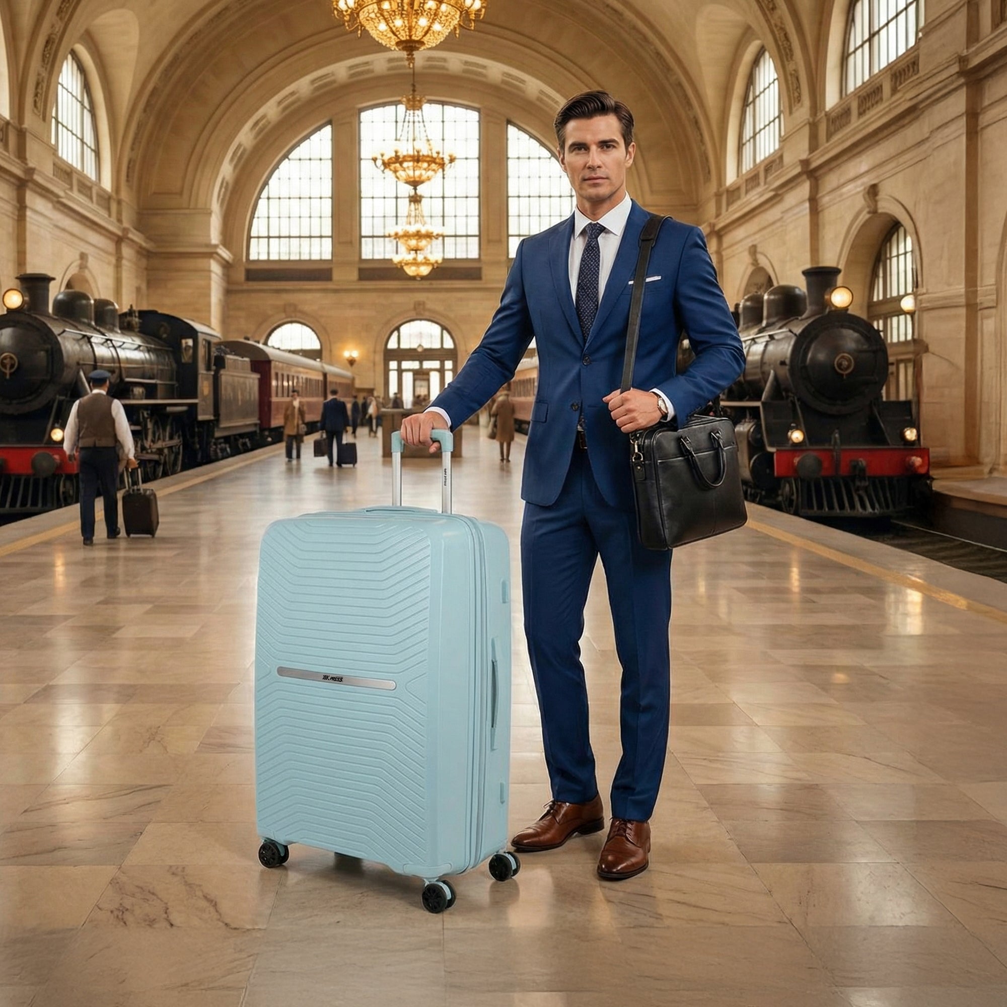 New York XPress 13804,3 Piece Luggage Set w/TSA LOCK,PC Hardside Suitcase Set w/Double Spinner Wheels,Expandable 20%,Luggage Sets,Lightweight Rolling Suitcase for Men/Women(20in/25in/29in)