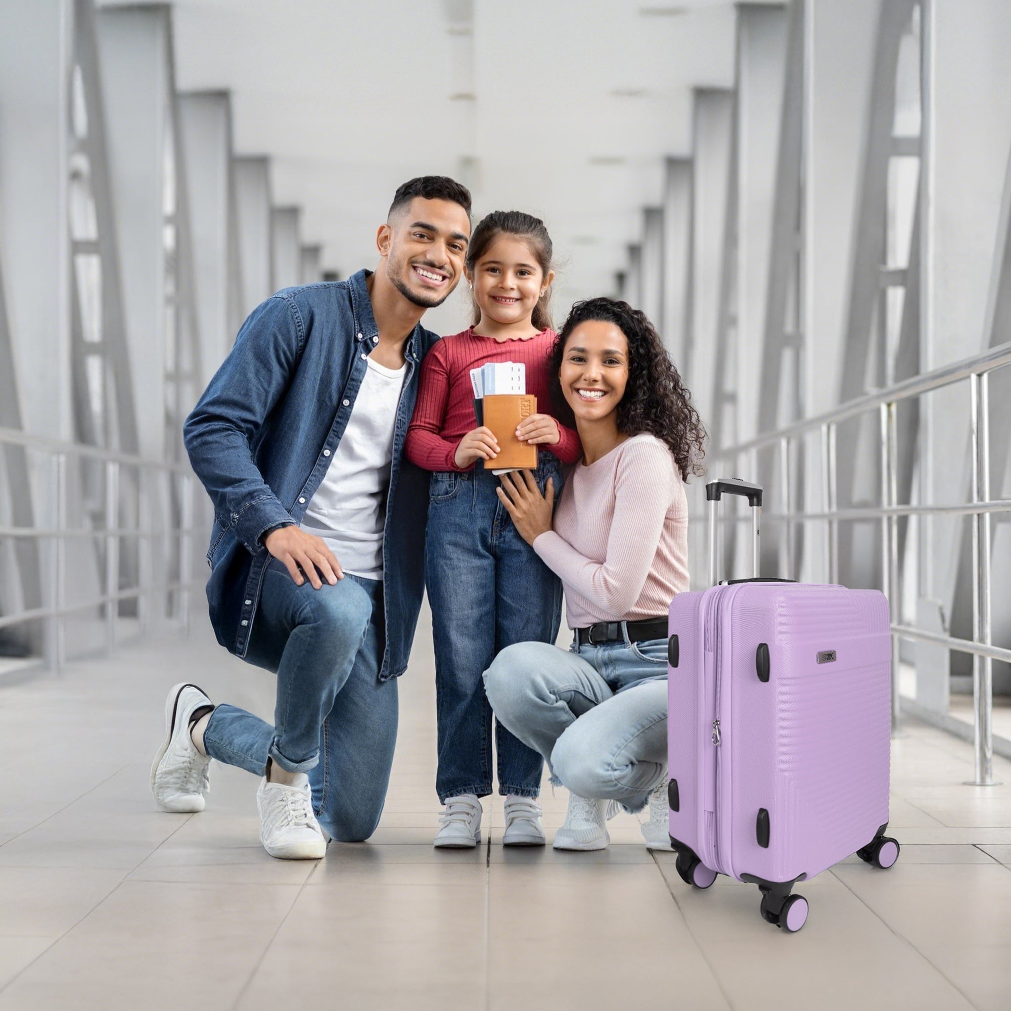 NEW YORK XPRESS WD-588-20" Hardside Carry-On Luggage for Airplane,Hardshell Suitcase with 8 Spinner Wheels