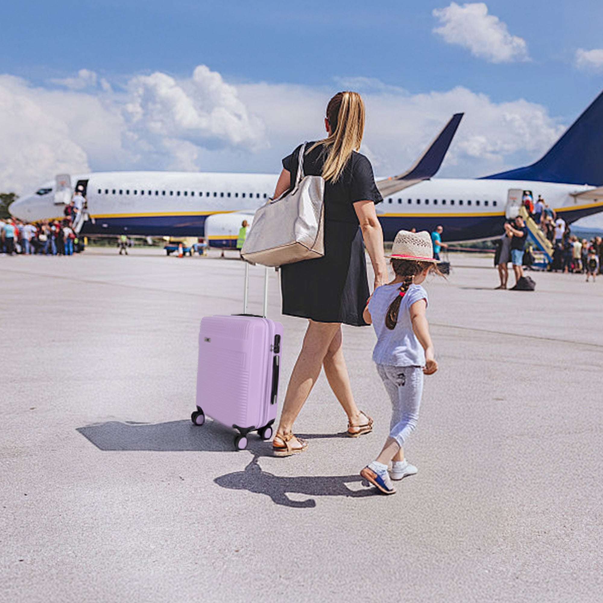 NEW YORK XPRESS WD-588-20" Hardside Carry-On Luggage for Airplane,Hardshell Suitcase with 8 Spinner Wheels