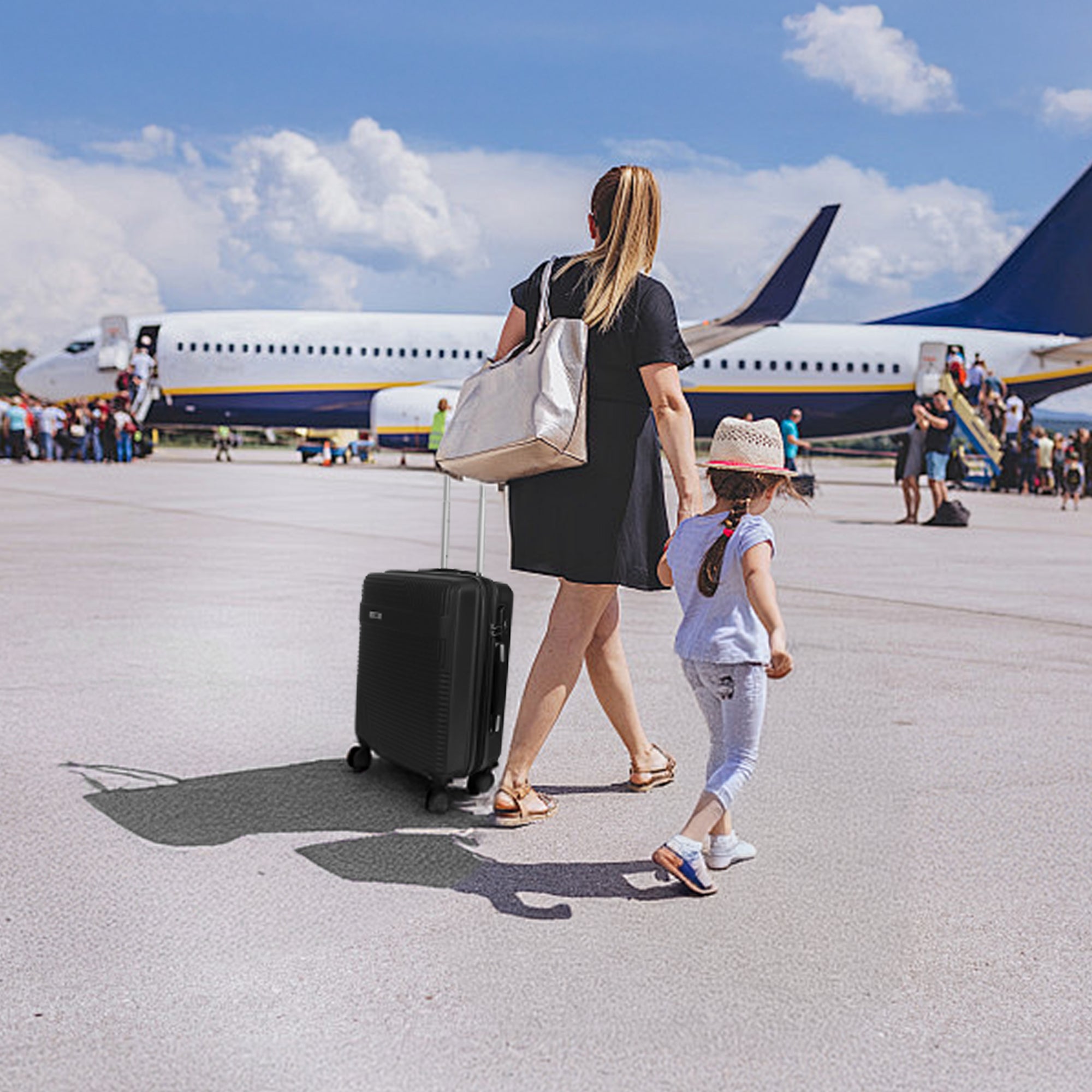 NEW YORK XPRESS WD-588-20" Hardside Carry-On Luggage for Airplane,Hardshell Suitcase with 8 Spinner Wheels