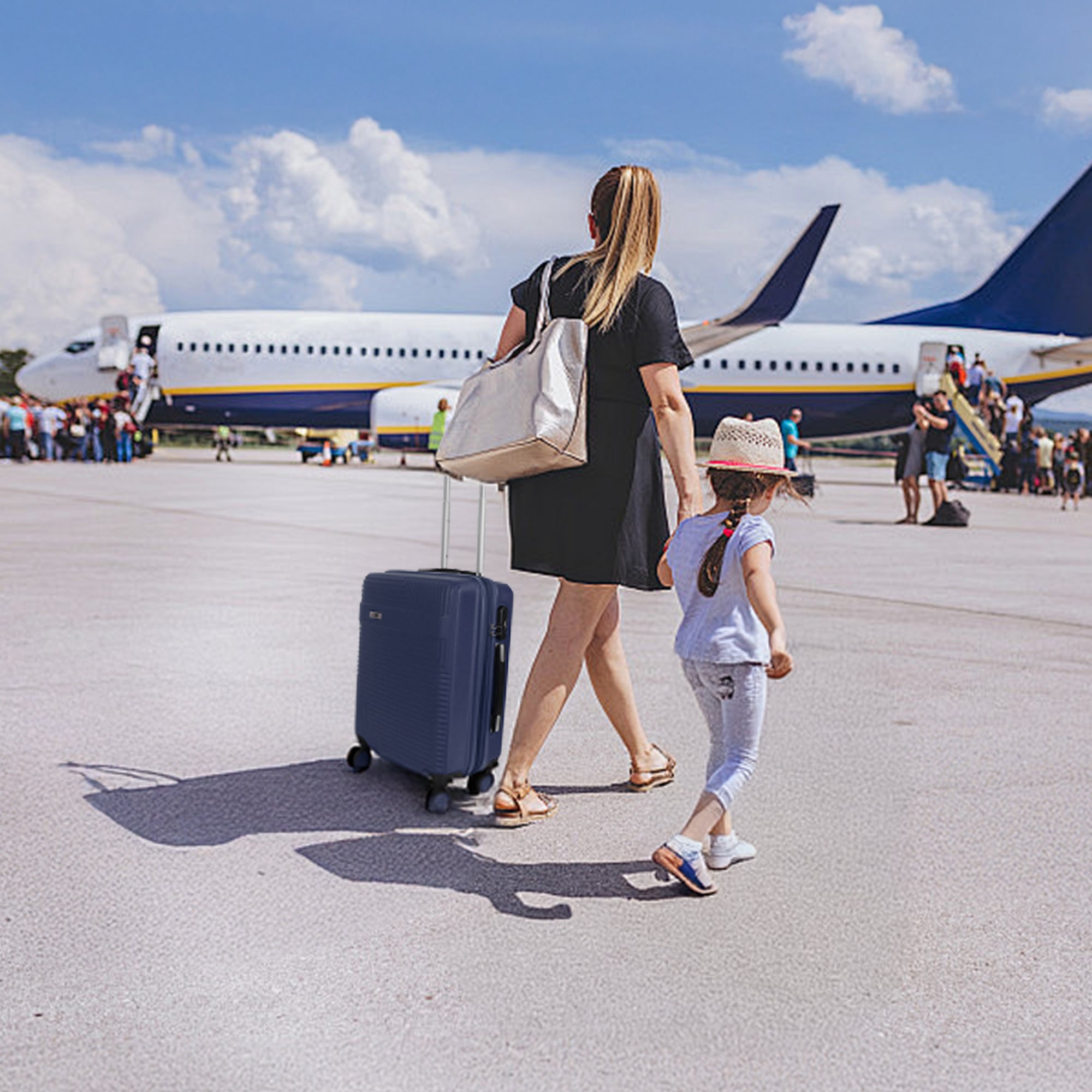 NEW YORK XPRESS WD-588-20" Hardside Carry-On Luggage for Airplane,Hardshell Suitcase with 8 Spinner Wheels