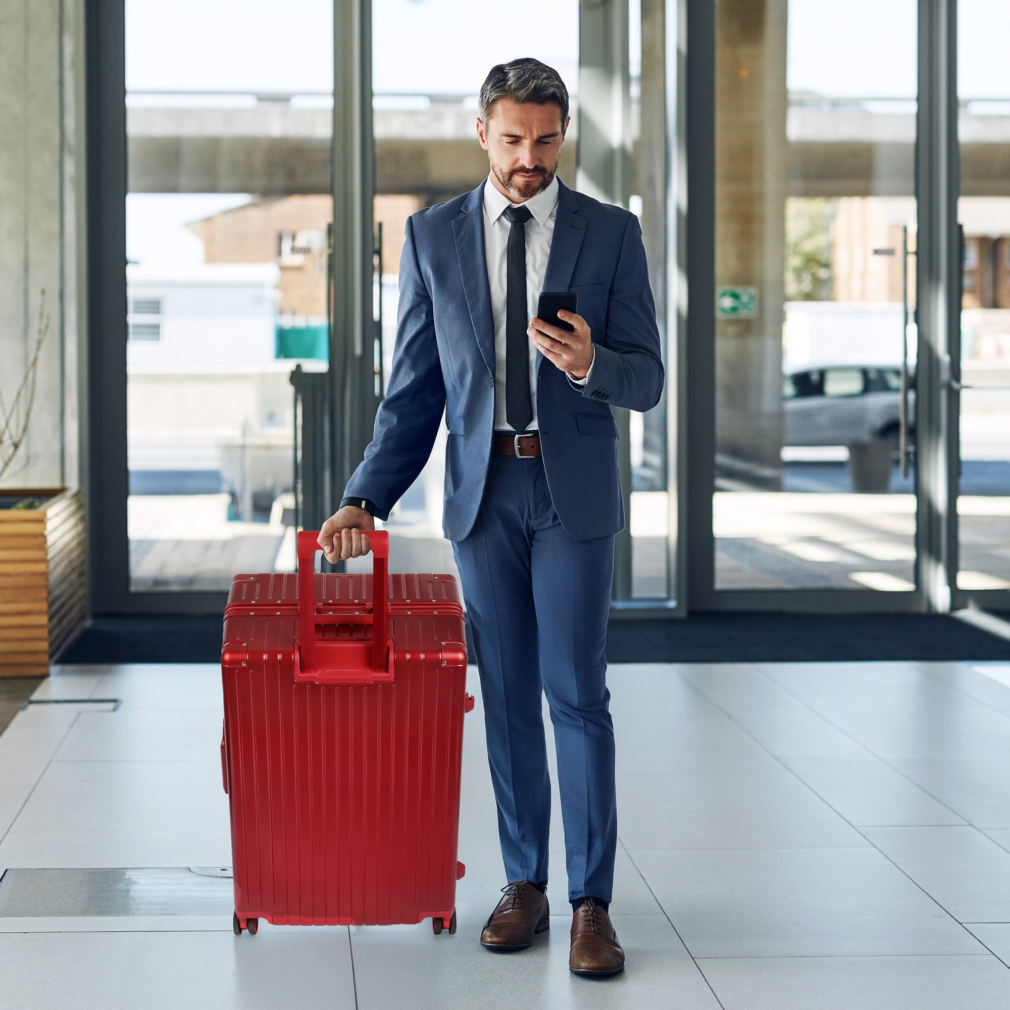 NEW YORK XPRESS Zipperless Luggage AL-12501,20in/30in,Aluminum Frame w/TSA LOCK w/Spinner Wheels