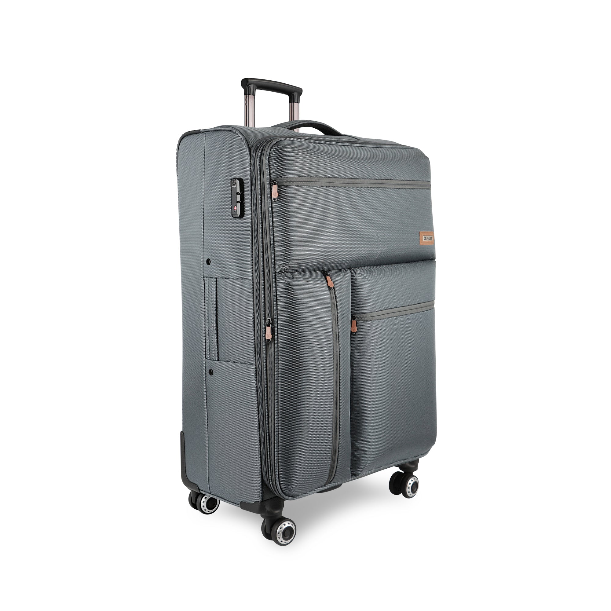 New York XPress XJ 1901,20in/26in/30in Softside Expandable Rolling Luggage w/TSA LOCK and Double Spinner Wheels,Lightweight Suitcases for Men Women