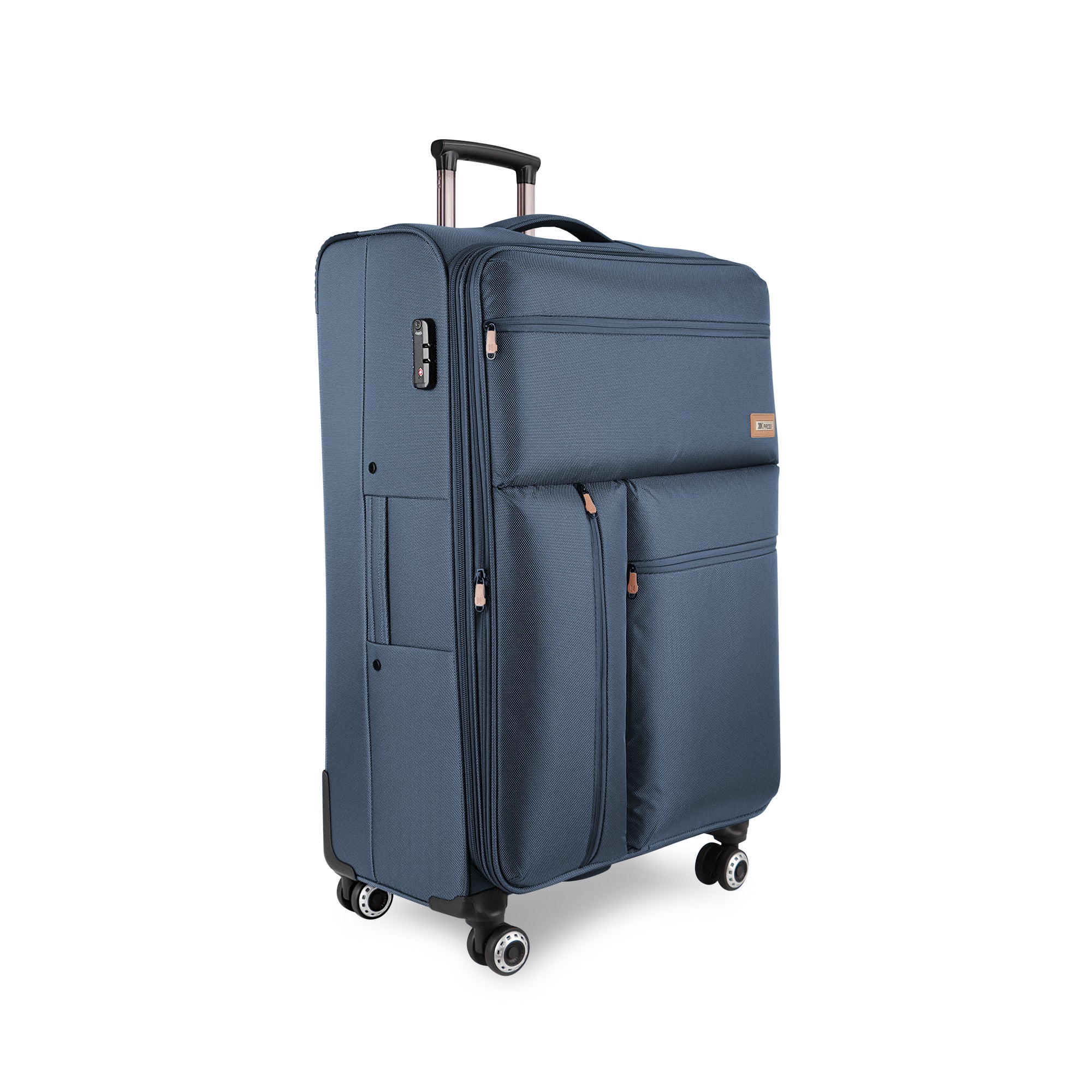 New York XPress XJ 1901,20in/26in/30in Softside Expandable Rolling Luggage w/TSA LOCK and Double Spinner Wheels,Lightweight Suitcases for Men Women