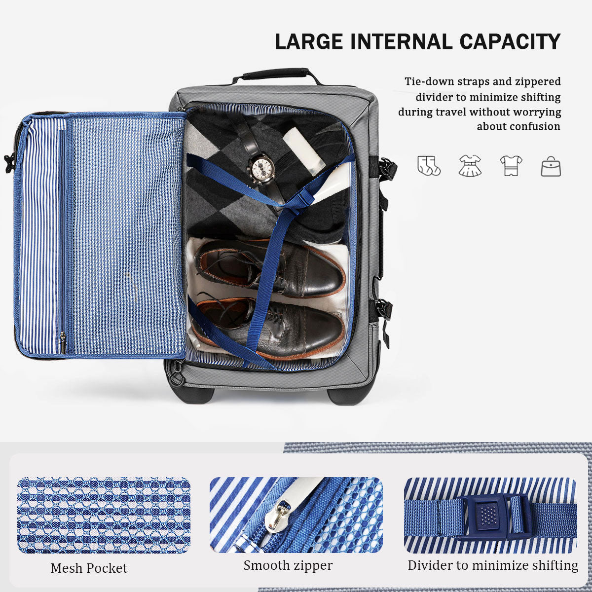 New York XPress TA-069-20'' Rolling Duffle Bag w/Wheels,26in/30in Rolling Duffle Bag w/Handle,Carry on Luggage Travel Duffle Bags for Man Women
