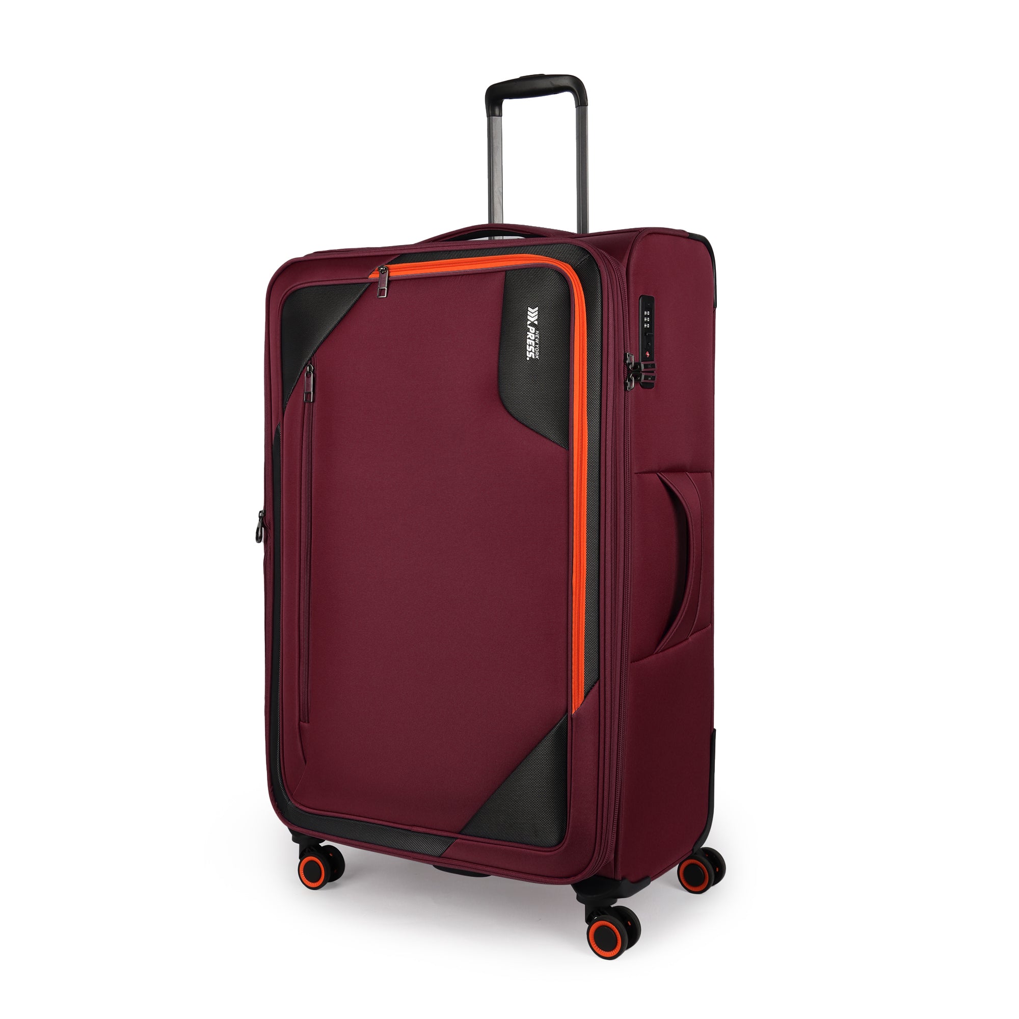 New York XPress WD-8818 Single Suitcase 20''/26''/30'',Softside Suitcase with TSA LOCK,Expandable 20% Luggage with Spinner Wheels,Tear-Resistant