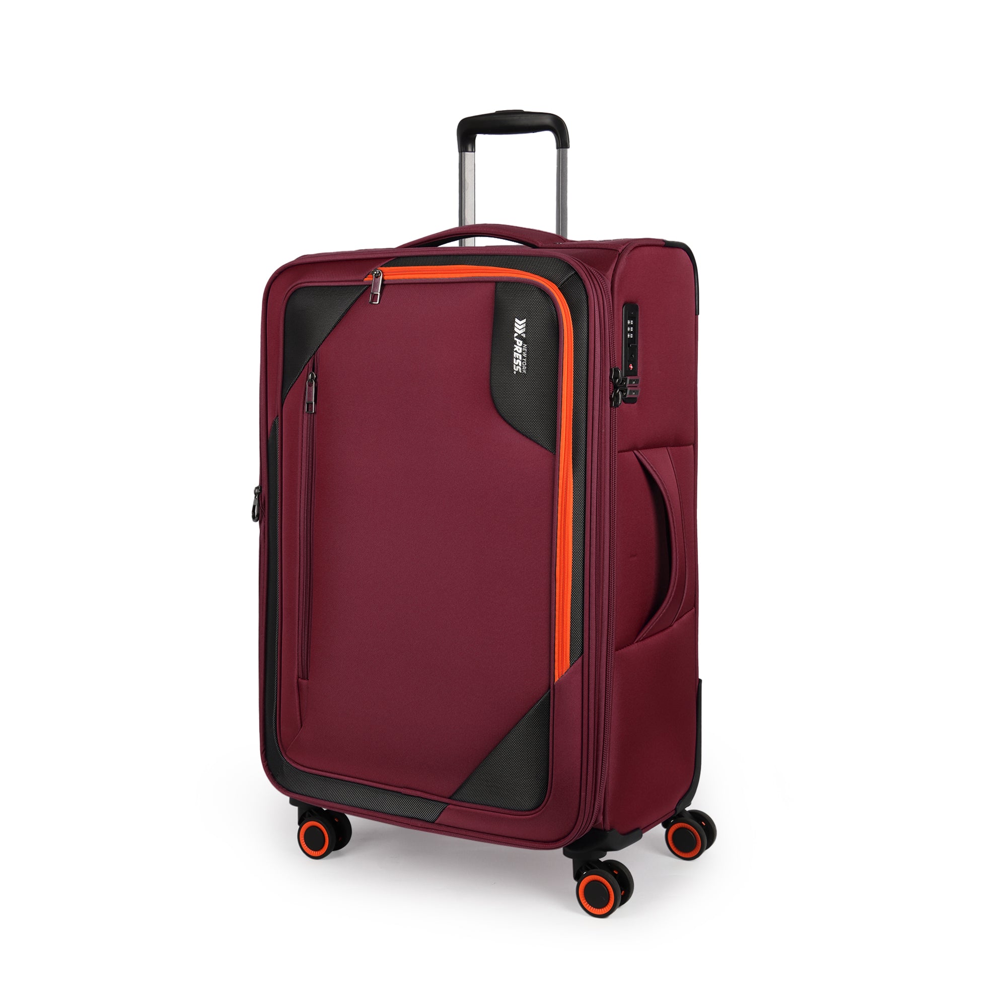 New York XPress WD-8818 Single Suitcase 20''/26''/30'',Softside Suitcase with TSA LOCK,Expandable 20% Luggage with Spinner Wheels,Tear-Resistant