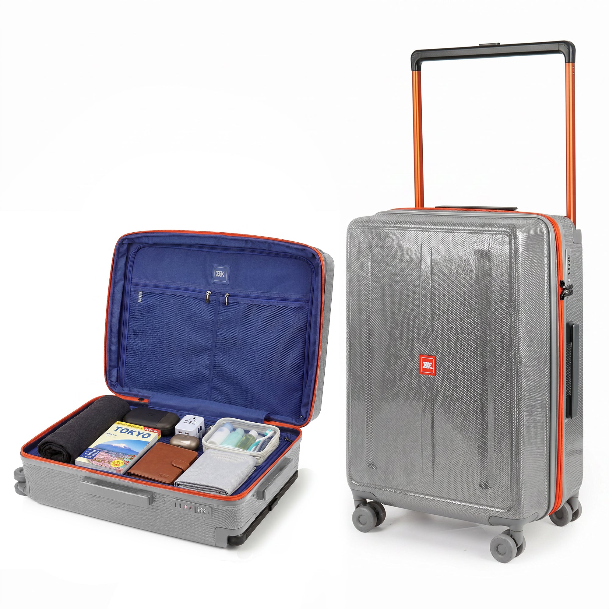 New York XPress LP-13803,3-Piece PC Hardshell Luggage, Expandable 20%, Spinner Wheels, TSA Lock, Wide Handle(20in/26in30in)