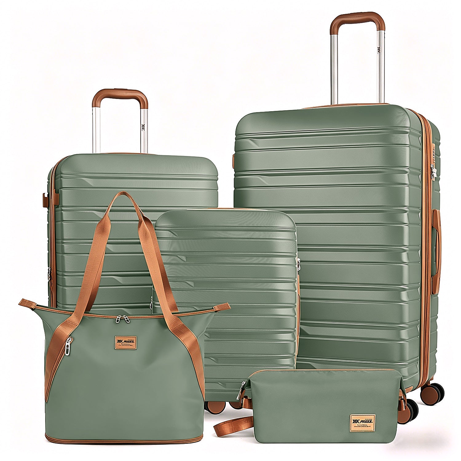 New York XPress 2532,5-Piece ABS Hardshell Luggage Set, Spinner Wheels andCombination LOCK, Lightweight Travel Suitcase for Men/Women
