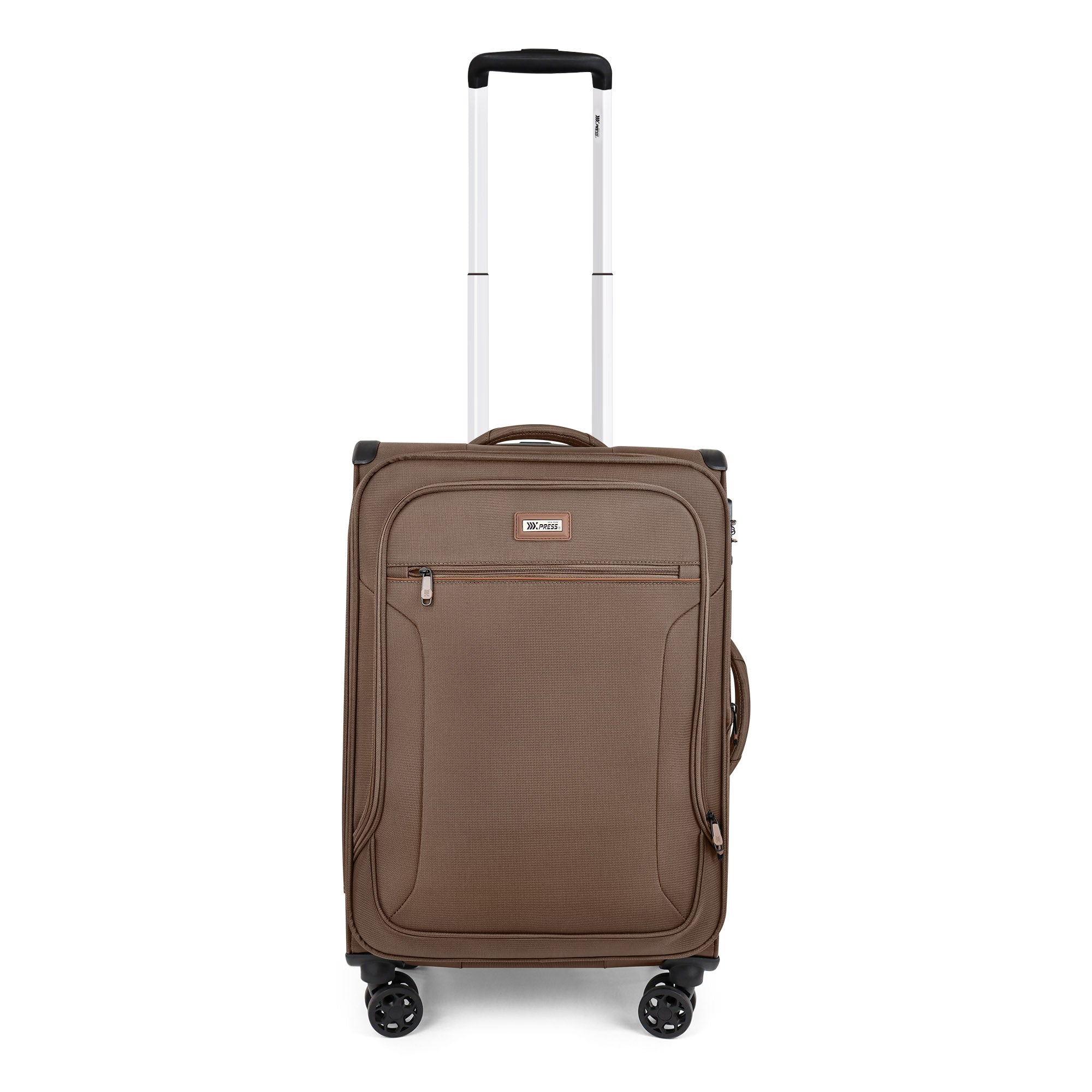 New York XPress XJ-1907,20in/24in/28in-Expandable 20% Luggage-Suitcases with Wheels Hardshell-Softside Luggage-Charcoal Material w/TSA LOCK