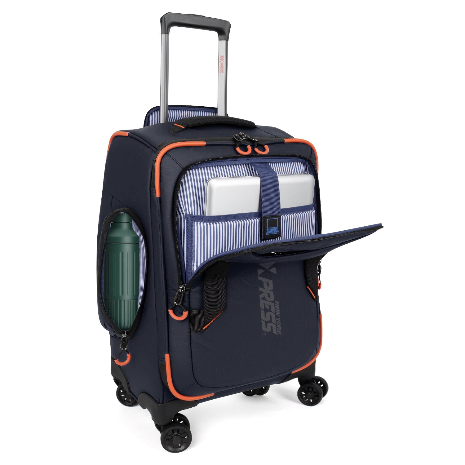 New York XPress TA-8353,20" Luggage, 24in/28in Softside Suitcase w/Double Spinner Wheels, Waterproof,Lightweight Rolling Suitcases for Men/Women