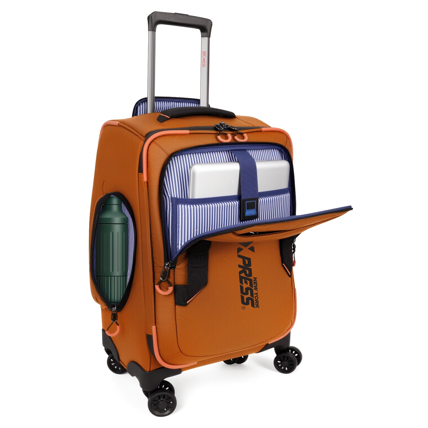 New York XPress TA-8353,20" Luggage, 24in/28in Softside Suitcase w/Double Spinner Wheels, Waterproof,Lightweight Rolling Suitcases for Men/Women