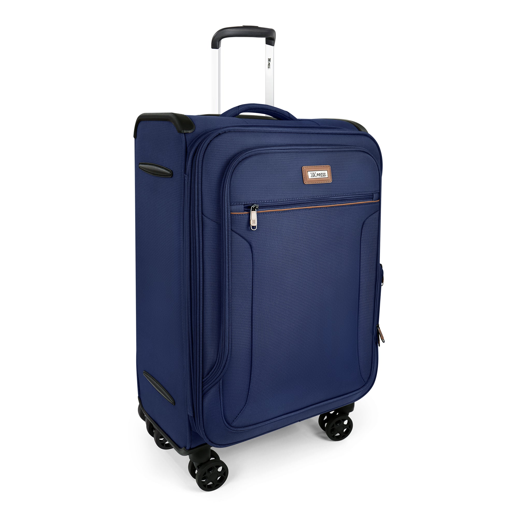 New York XPress XJ-1907,20in/24in/28in-Expandable 20% Luggage-Suitcases with Wheels Hardshell-Softside Luggage-Charcoal Material w/TSA LOCK