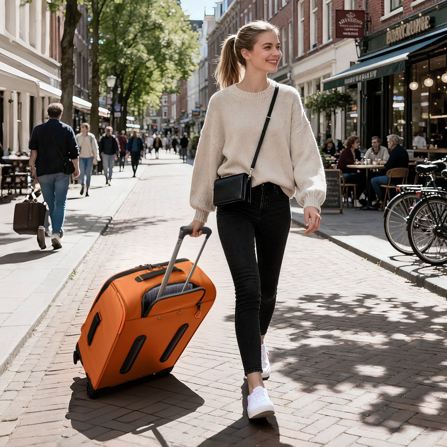 New York XPress TA-8353,20" Luggage, 24in/28in Softside Suitcase w/Double Spinner Wheels, Waterproof,Lightweight Rolling Suitcases for Men/Women