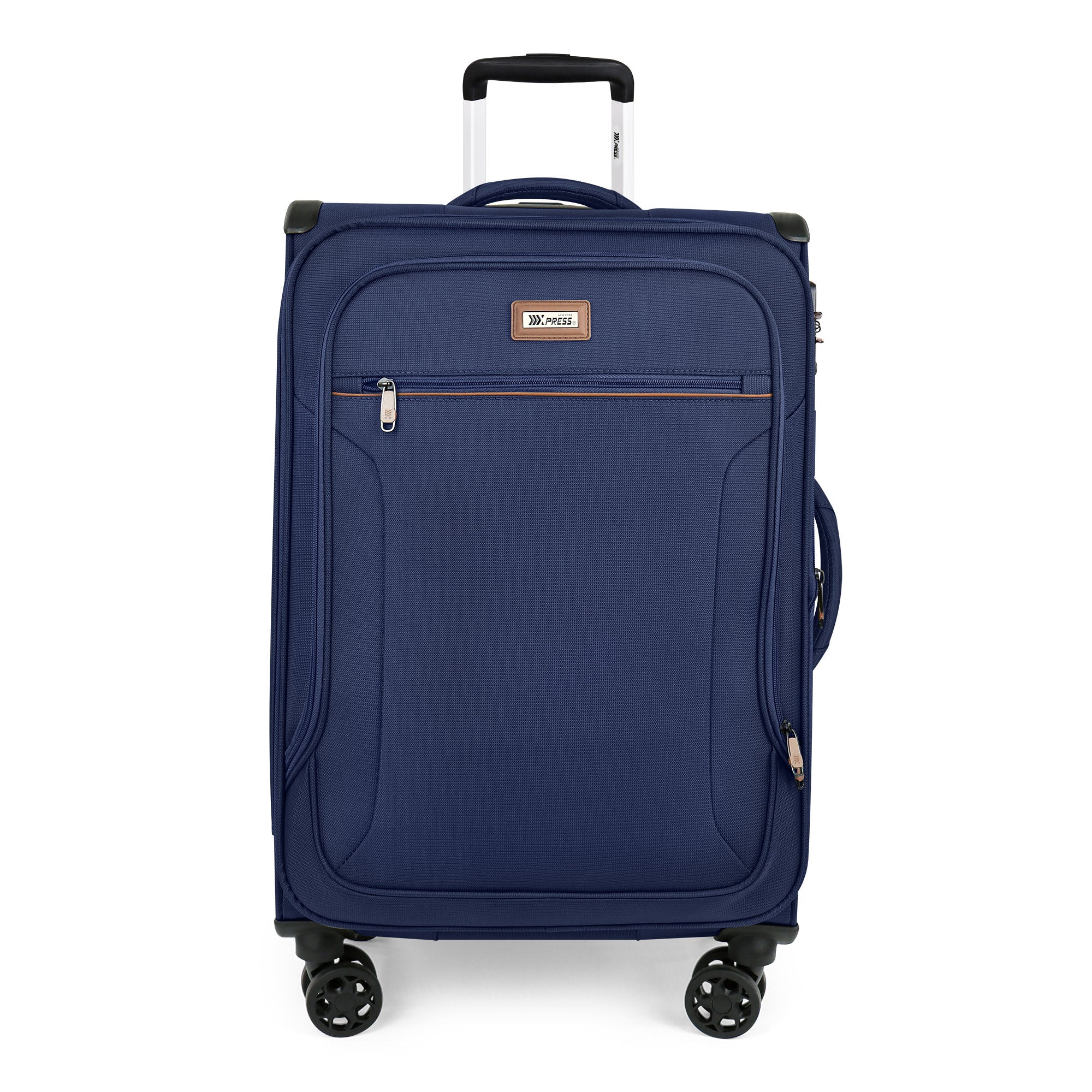 New York XPress XJ-1907,20in/24in/28in-Expandable 20% Luggage-Suitcases with Wheels Hardshell-Softside Luggage-Charcoal Material w/TSA LOCK
