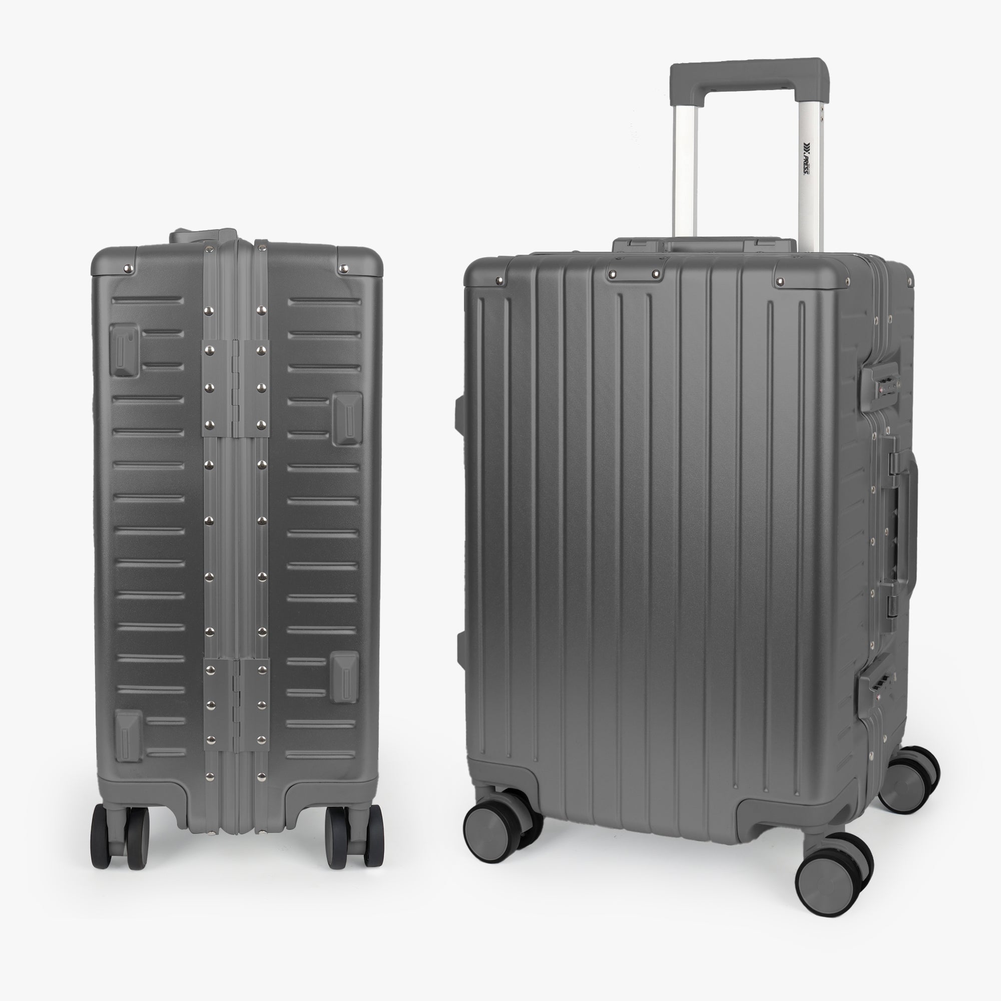 NEW YORK XPRESS Zipperless Luggage AL-12501,20in/30in,Aluminum Frame w/TSA LOCK w/Spinner Wheels