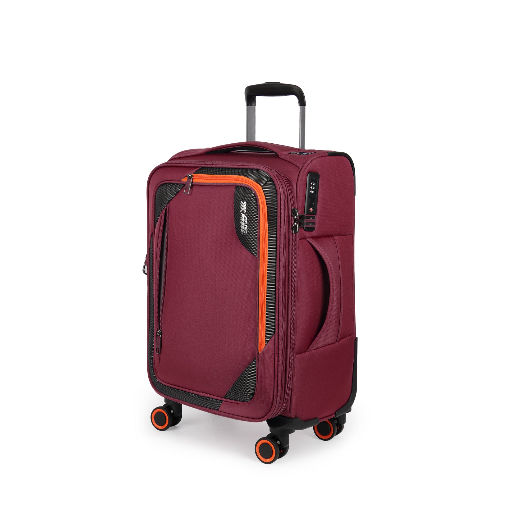 New York XPress WD-8818 Single Suitcase 20''/26''/30'',Softside Suitcase with TSA LOCK,Expandable 20% Luggage with Spinner Wheels,Tear-Resistant