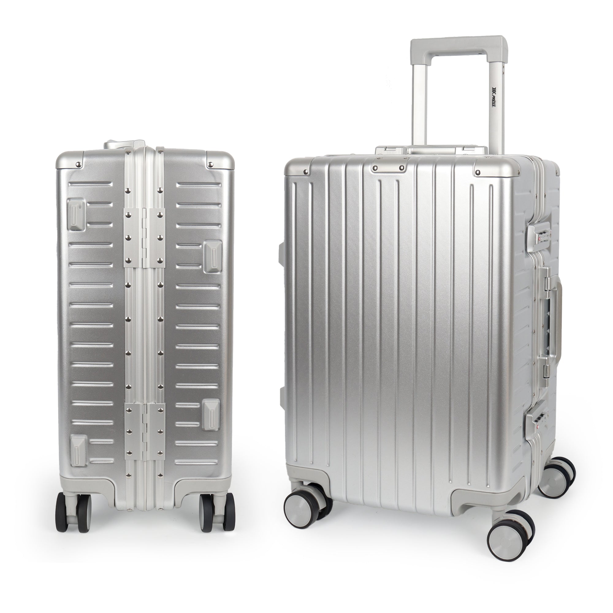 NEW YORK XPRESS Zipperless Luggage AL-12501,20in/30in,Aluminum Frame w/TSA LOCK w/Spinner Wheels