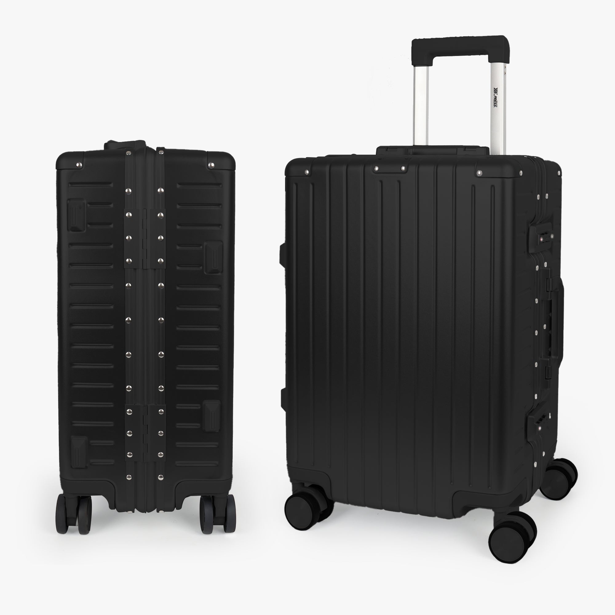 NEW YORK XPRESS Zipperless Luggage AL-12501,20in/30in,Aluminum Frame w/TSA LOCK w/Spinner Wheels