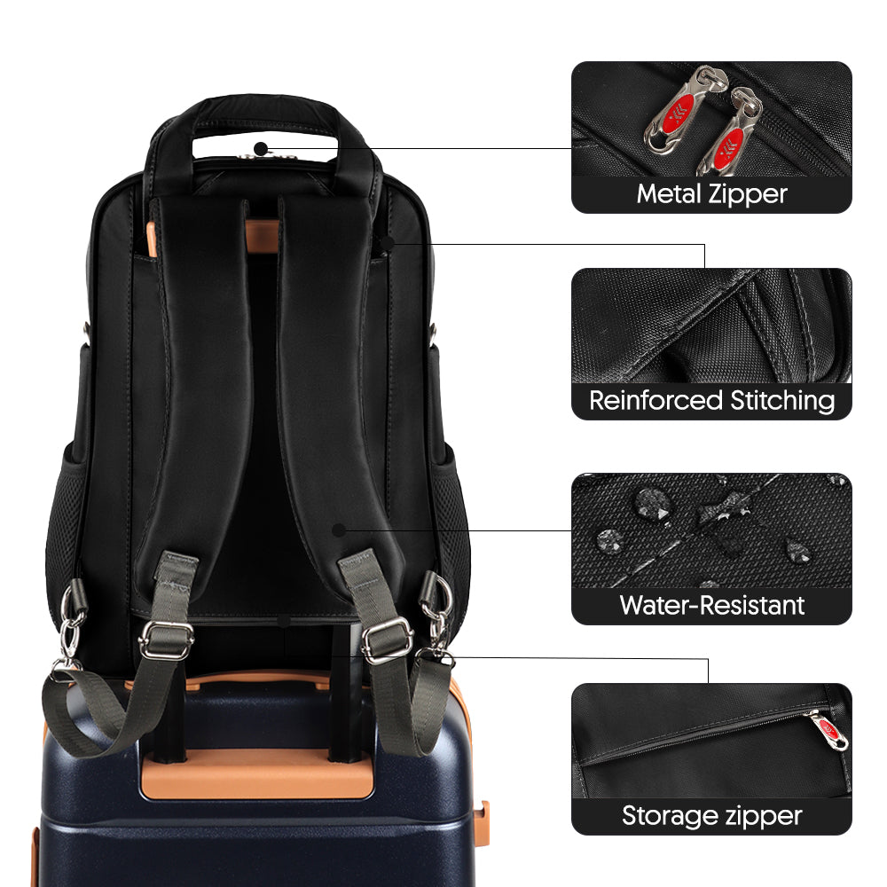 New York XPress 2113,3-in-1 Laptop Backpack for Men/Women,15.6''Laptop Bag/Convertible Backpack/Shoulder Bag,w/Shoulder Strap
