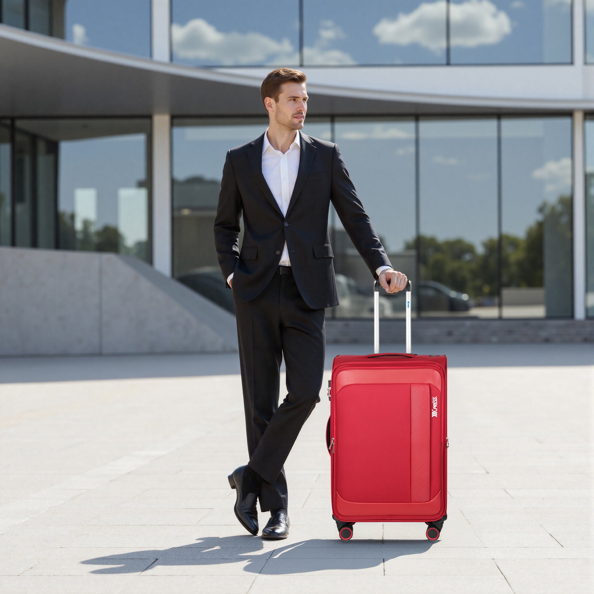 New York XPress 8809 Single Suitcase 20''/26''/30'',Softside Luggage w/Spinner Wheels and TSA LOCK,Lightweight Luggage for Men Women